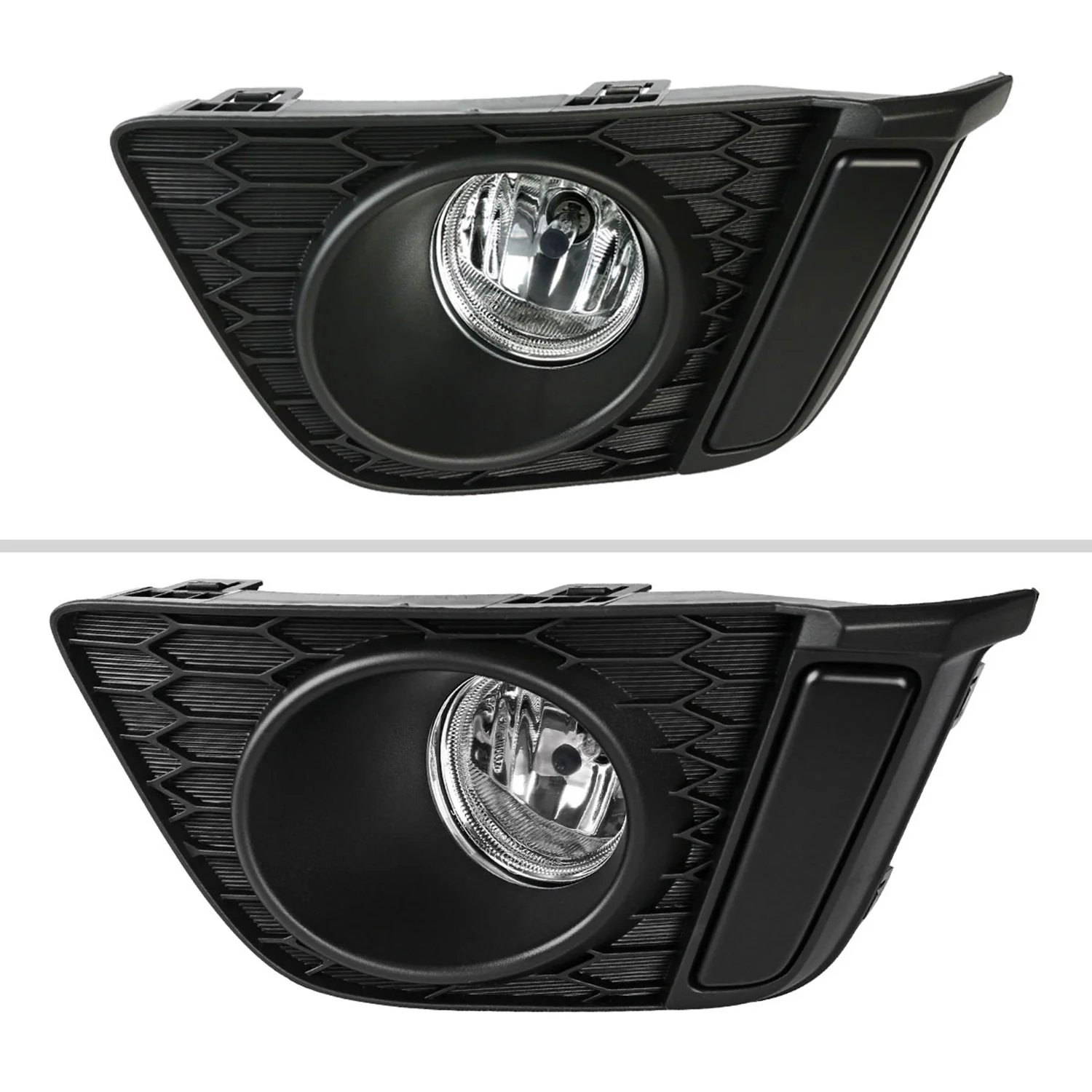 2015-2016 Honda Fit 12V/35W H8 Fog Lights Kit Chrome Housing/Clear Lens - Image 2