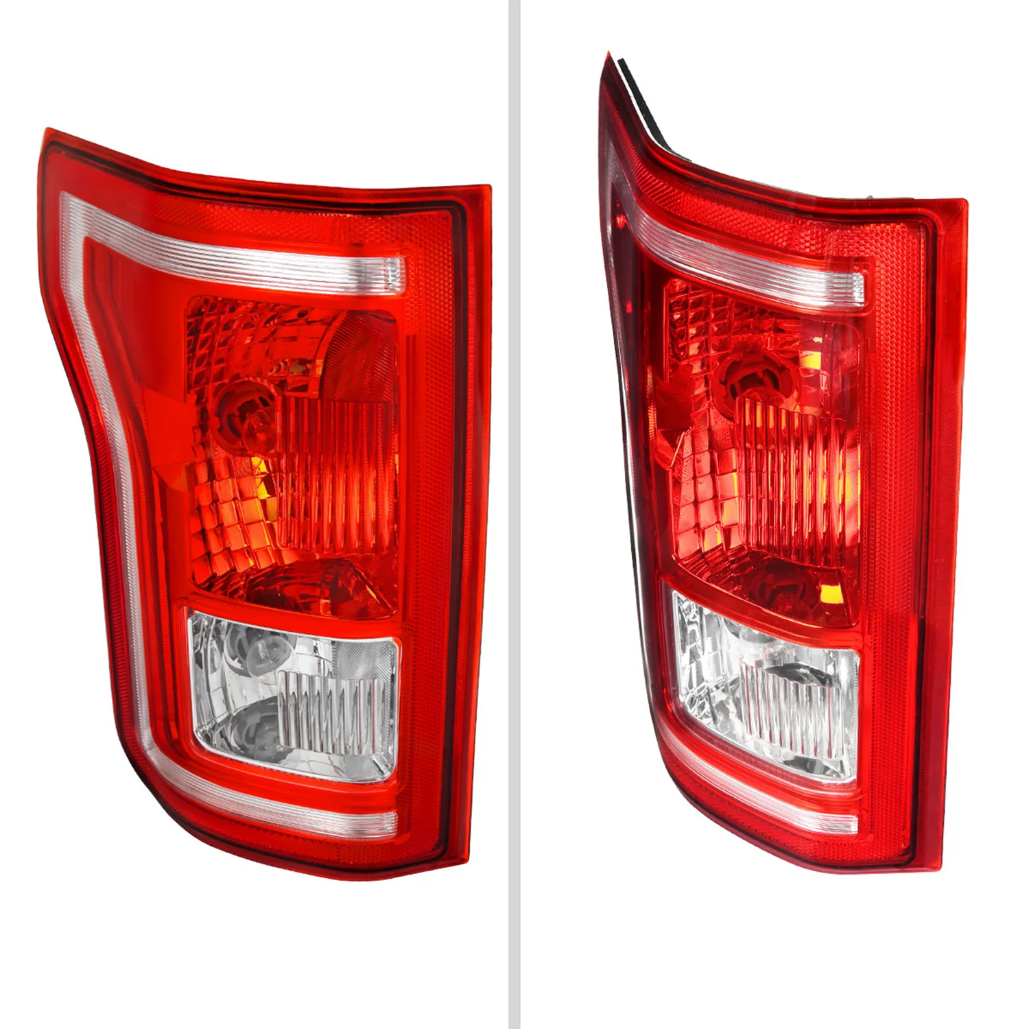2015-2017 Ford F-150 Factory Driver/Left Tail Light Assembly Chrome/Red Clear - Image 2