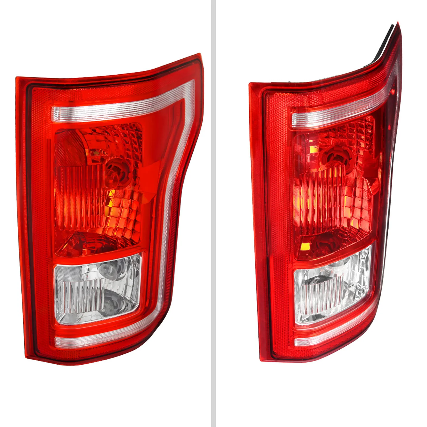 2015-2017 Ford F-150 Factory Replacement Tail Light Assembly Chrome/Red Clear - Image 2