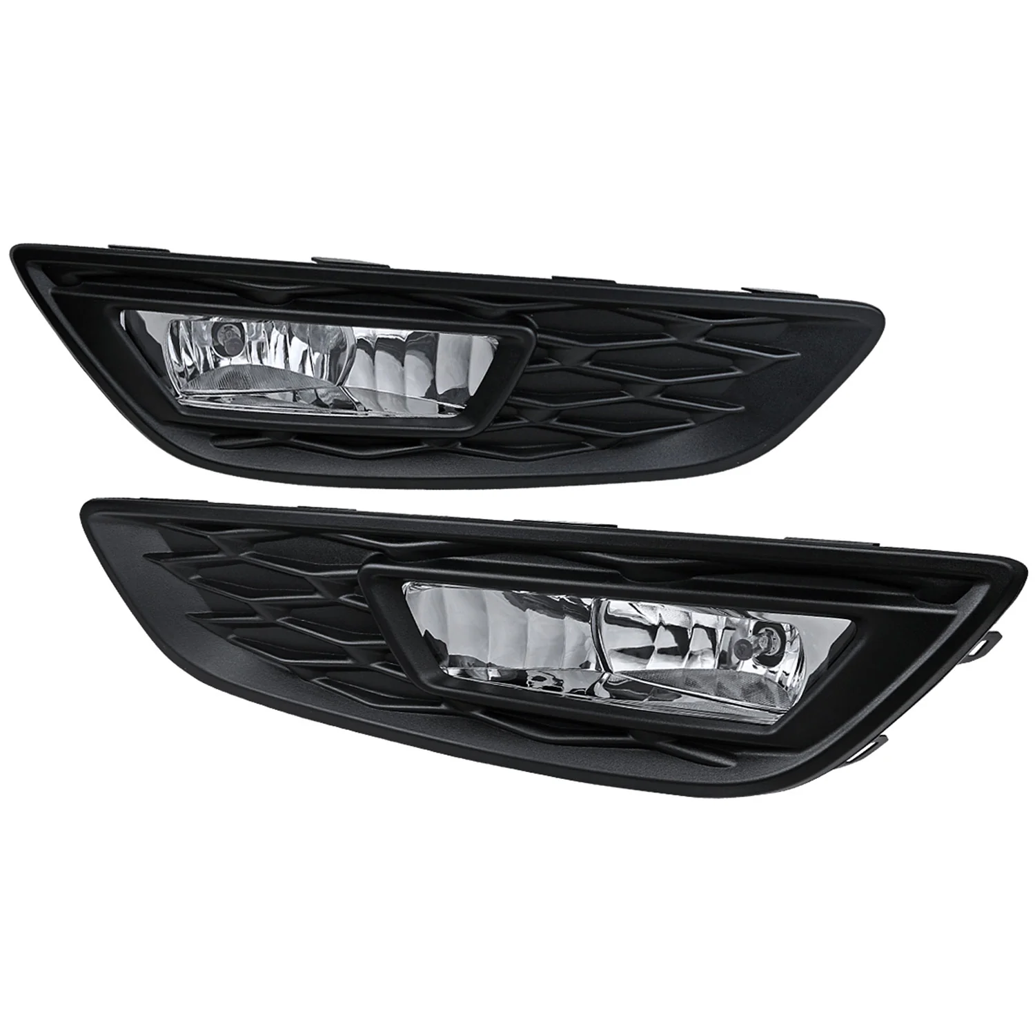 2015-2017 Ford Focus 12V/35W H8 Fog Lights Chrome Housing/Clear Lens