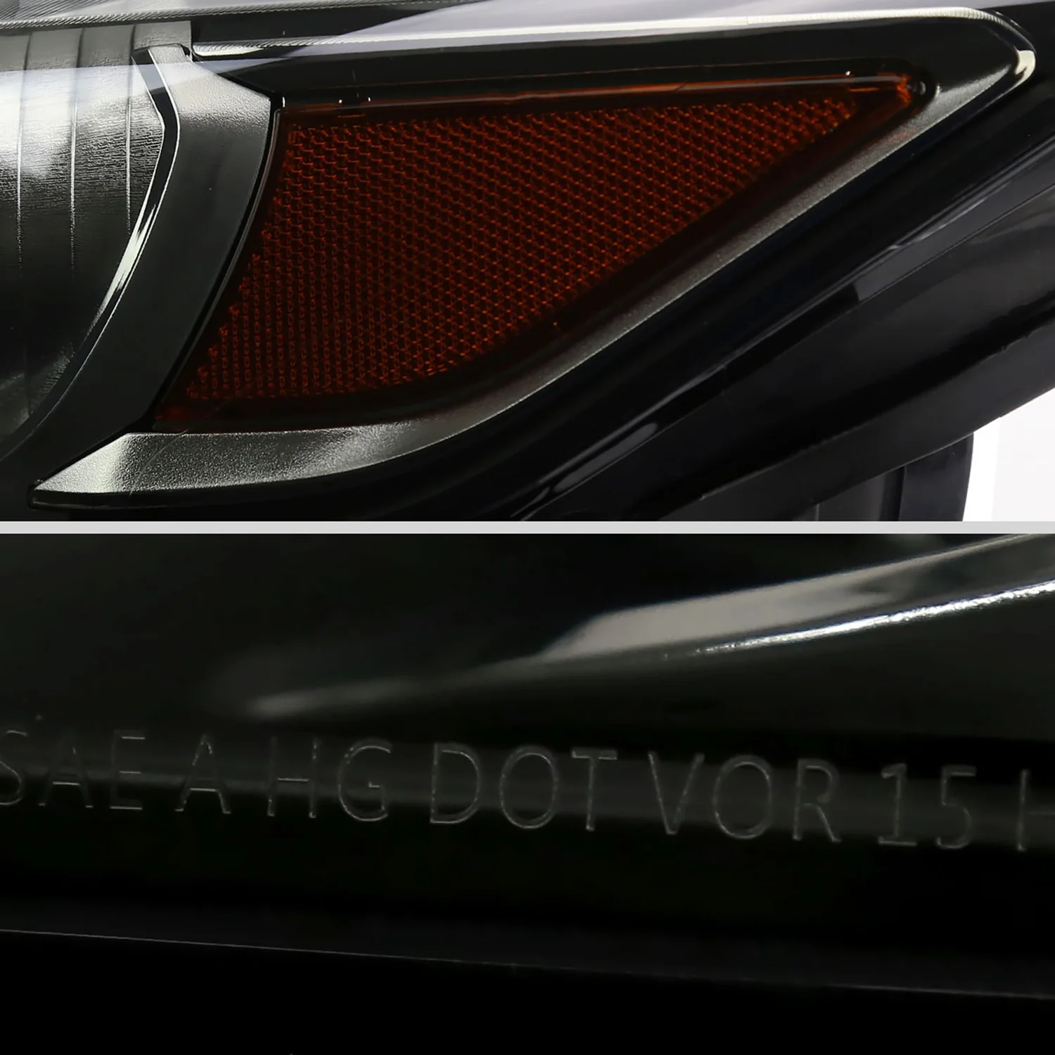 2015-2017 Ford Mustang / 18-2020 Shelby Strip LED Xenon HID Headlights Smoke - Image 6
