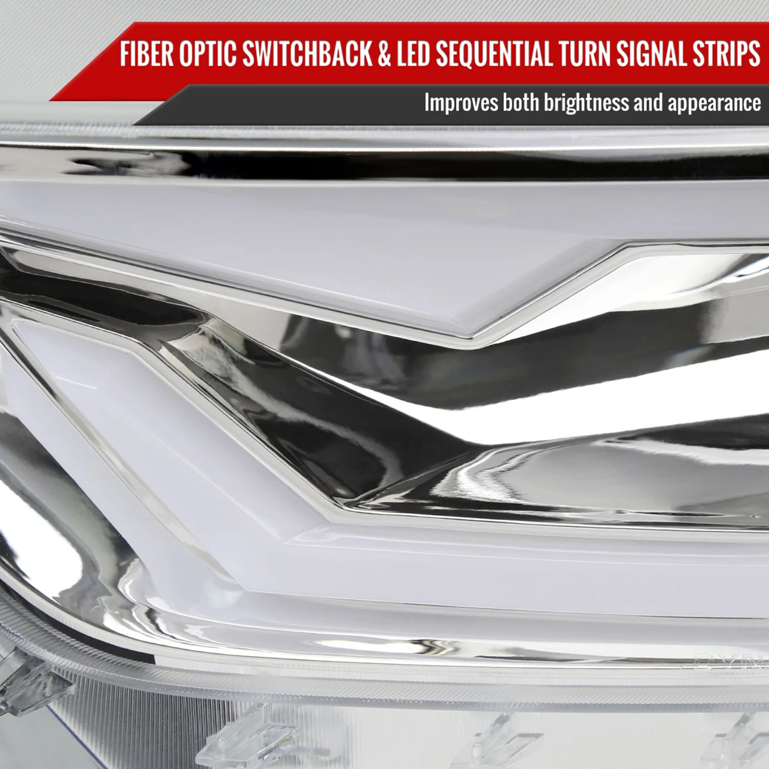 2015-2017 Ford Mustang/2018-2020 Shelby HID/Xenon LED Signal Headlights Chrome - Image 5