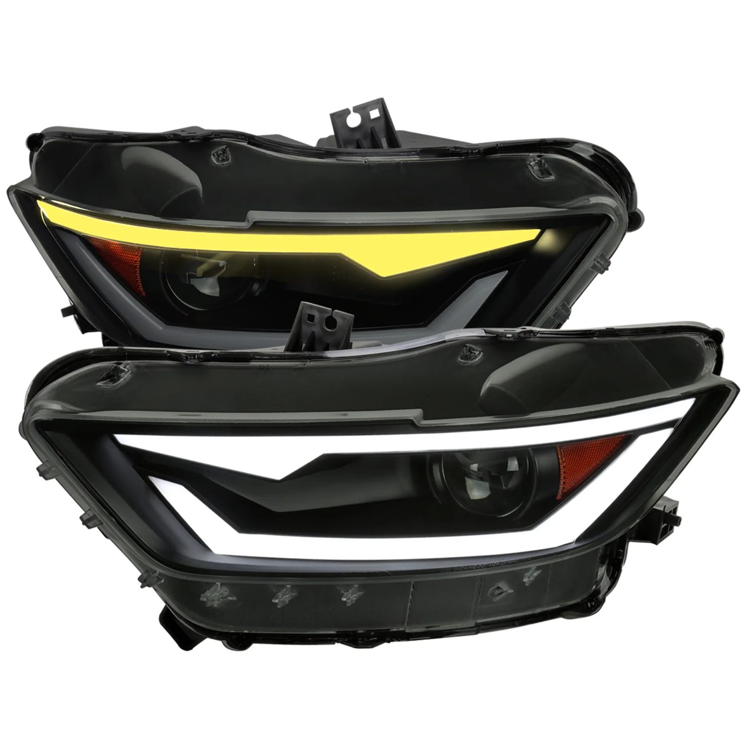 2015-2017 Ford Mustang/2018-2020 Shelby HID/Xenon LED Signal Headlights Smoke