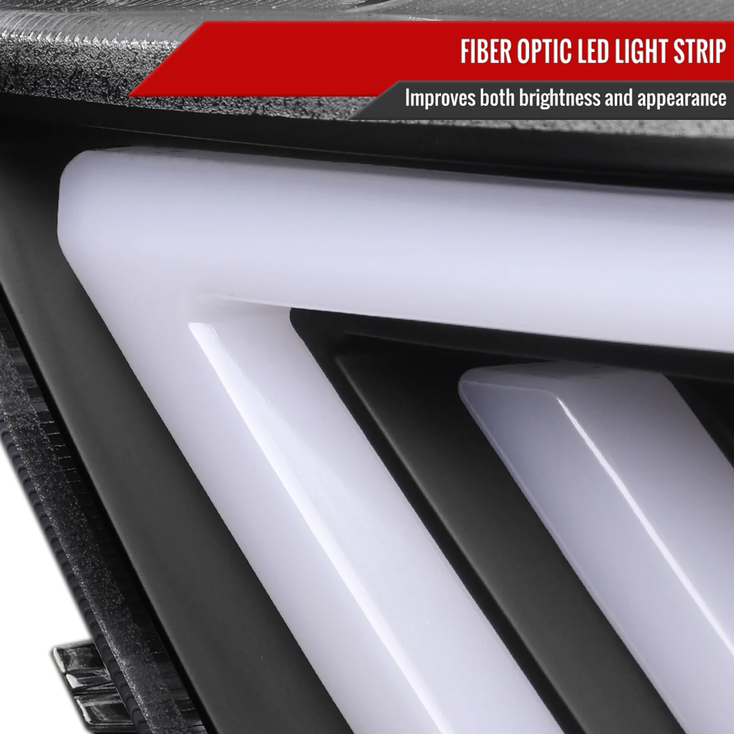 2015-2017 Ford Mustang HID-Type LED Turn Signal Projector Headlights Black - Image 4
