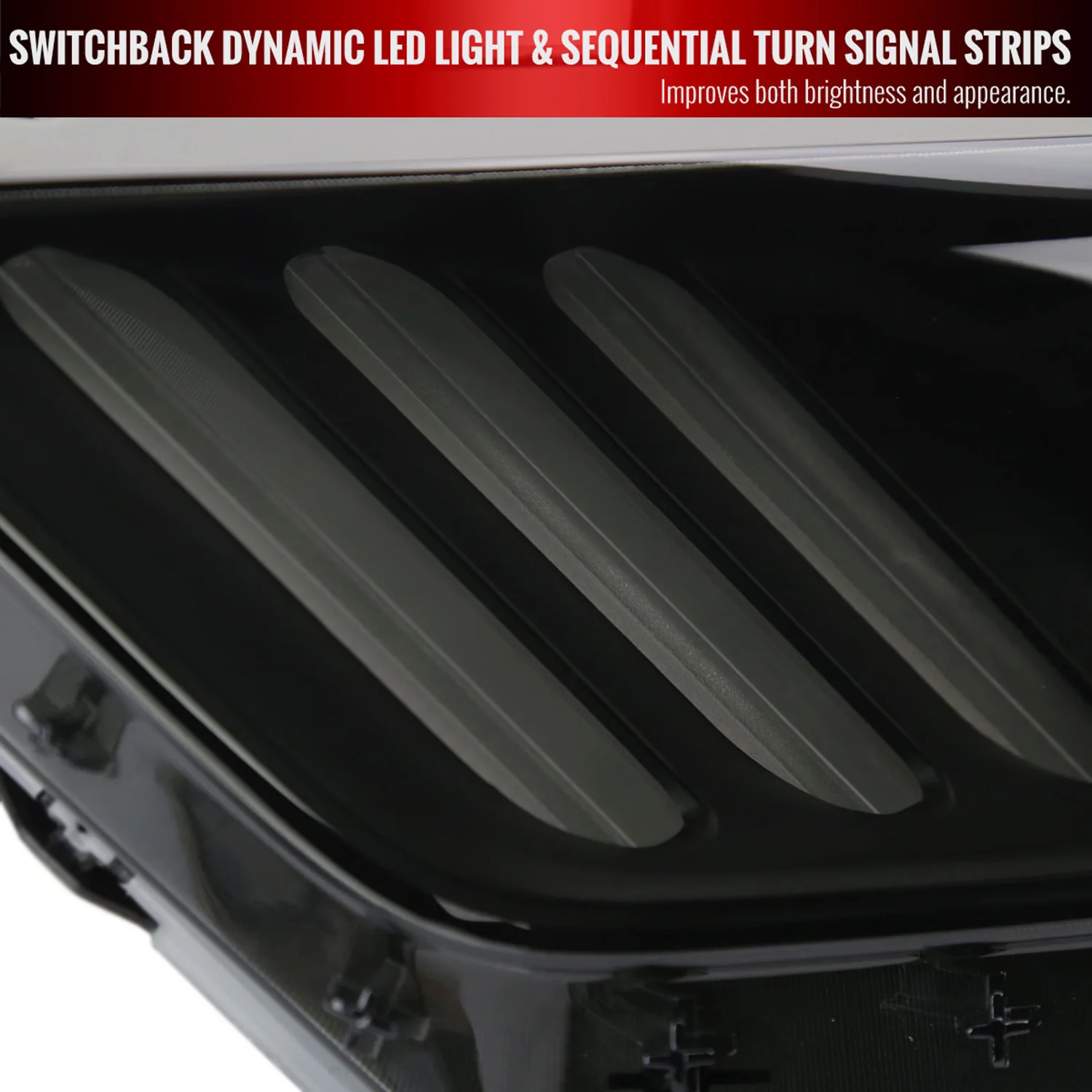 2015-2017 Ford Mustang HID/Xenon LED Turn Signal Projector Headlights Smoke - Image 5