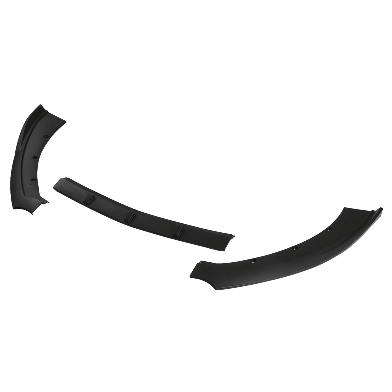 2015-2017 Ford Mustang Matte Black Polypropylene 3Pcs Bumper Lip Spoiler - Image 6