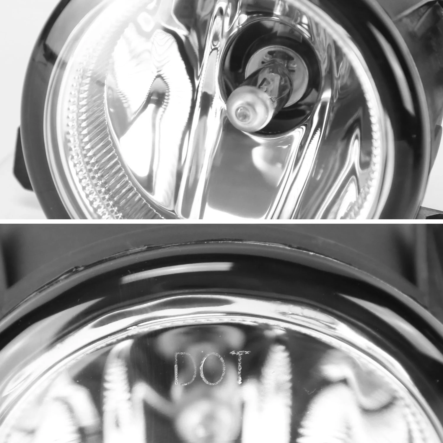 2015-2017 Honda Fit 12V/55W H11 Fog Lights w/ LED Light Strip Chrome/Clear - Image 2