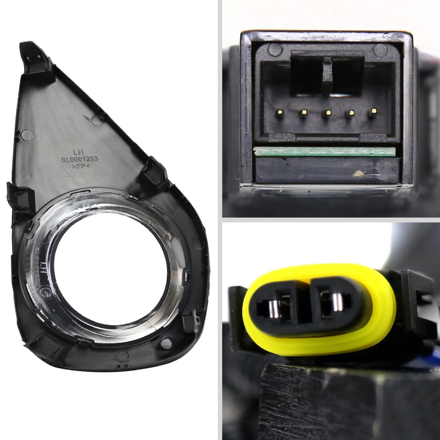 2015-2017 Toyota Yaris 2/4DR H11 Fog Lights Kit Switch & Wiring Harness Chrome - Image 6