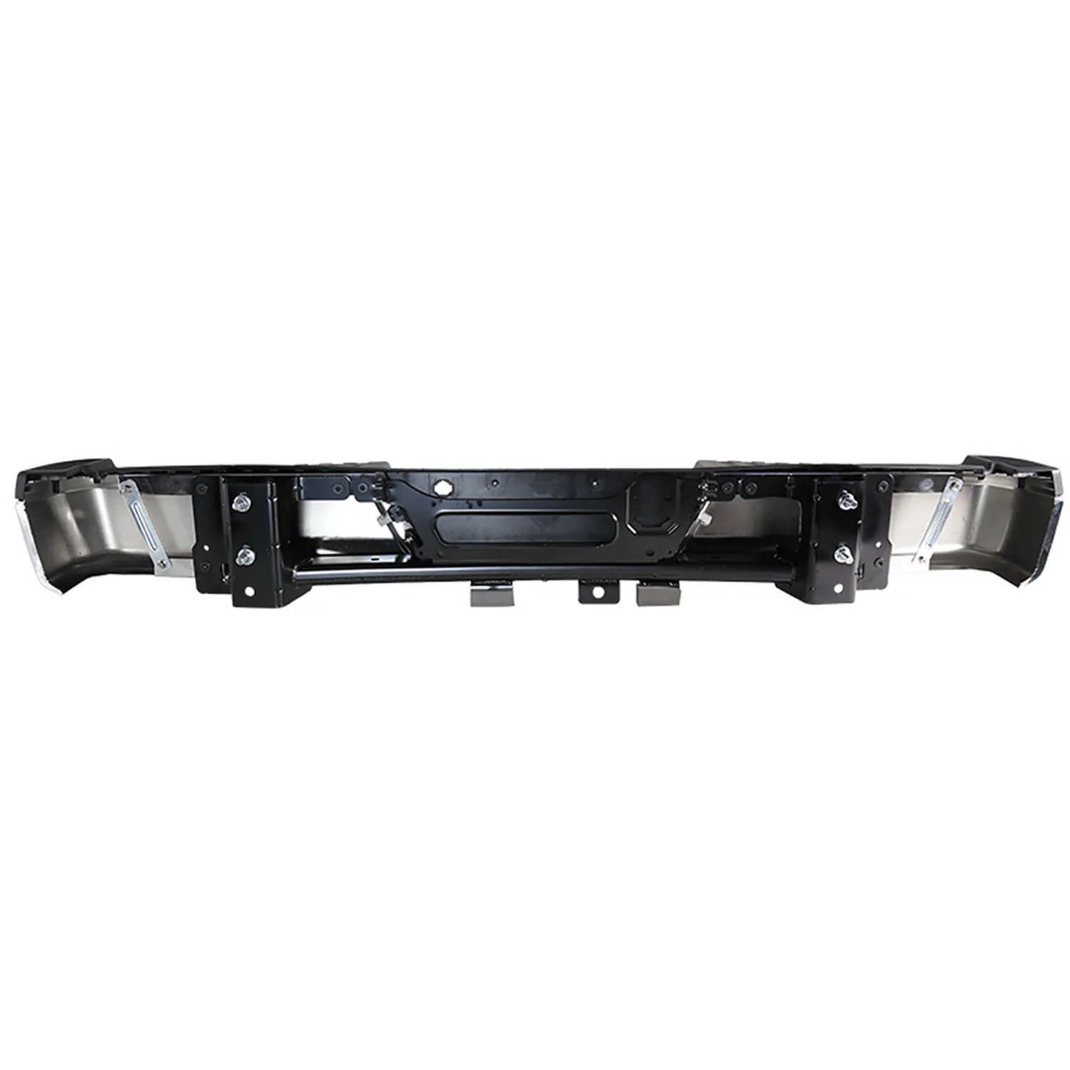 2015-2018 Ford F-150 Chrome Steel Factory Rear Step Bumper License Lamps - Image 7