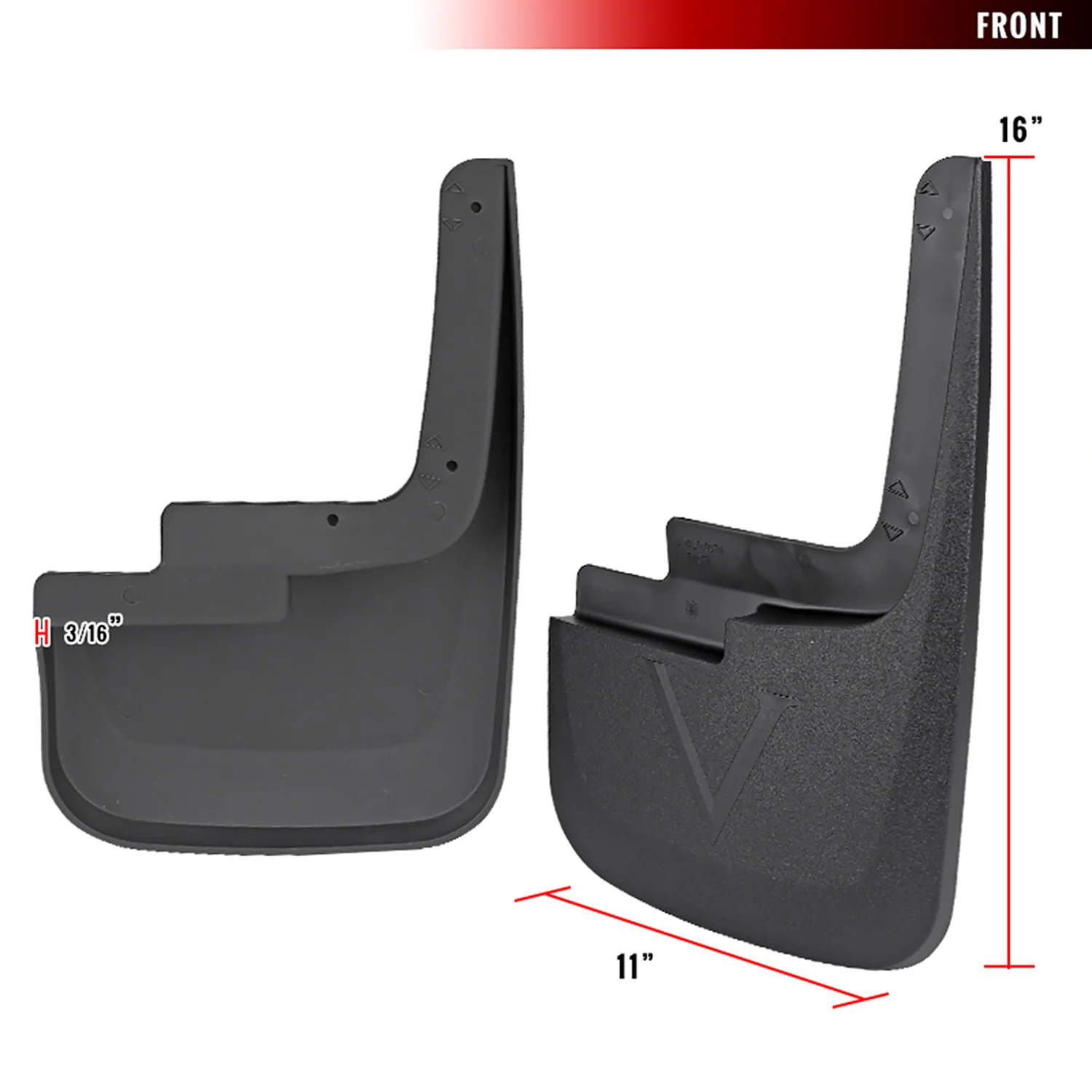 2015-2018 Ford F-150 Front & Rear Mud Flap Splash Guards Models w/Wheel Lip - Image 2
