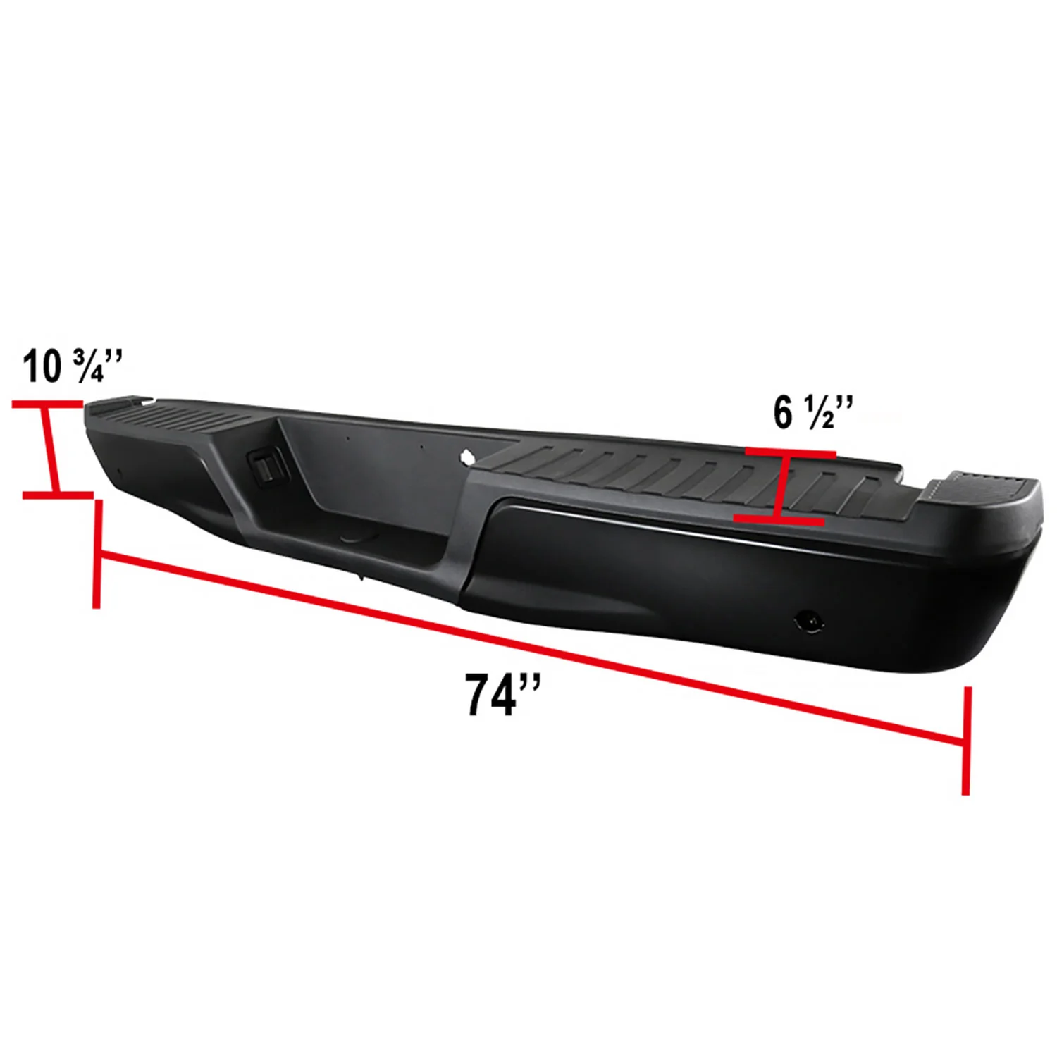 2015-2018 Ford F-150 Replacement Rear Step Bumper License Lamps & Sensor Holes - Image 2