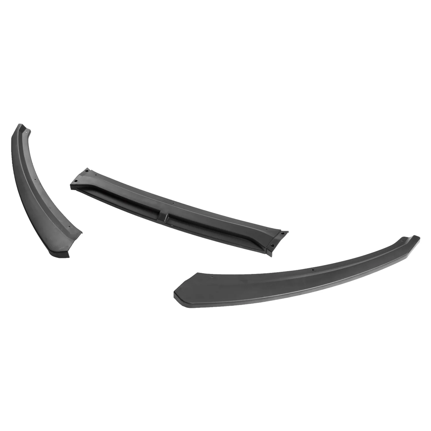 2015-2018 Ford Focus Matte Black Polypropylene 3Pcs Bumper Lip Spoiler - Image 6