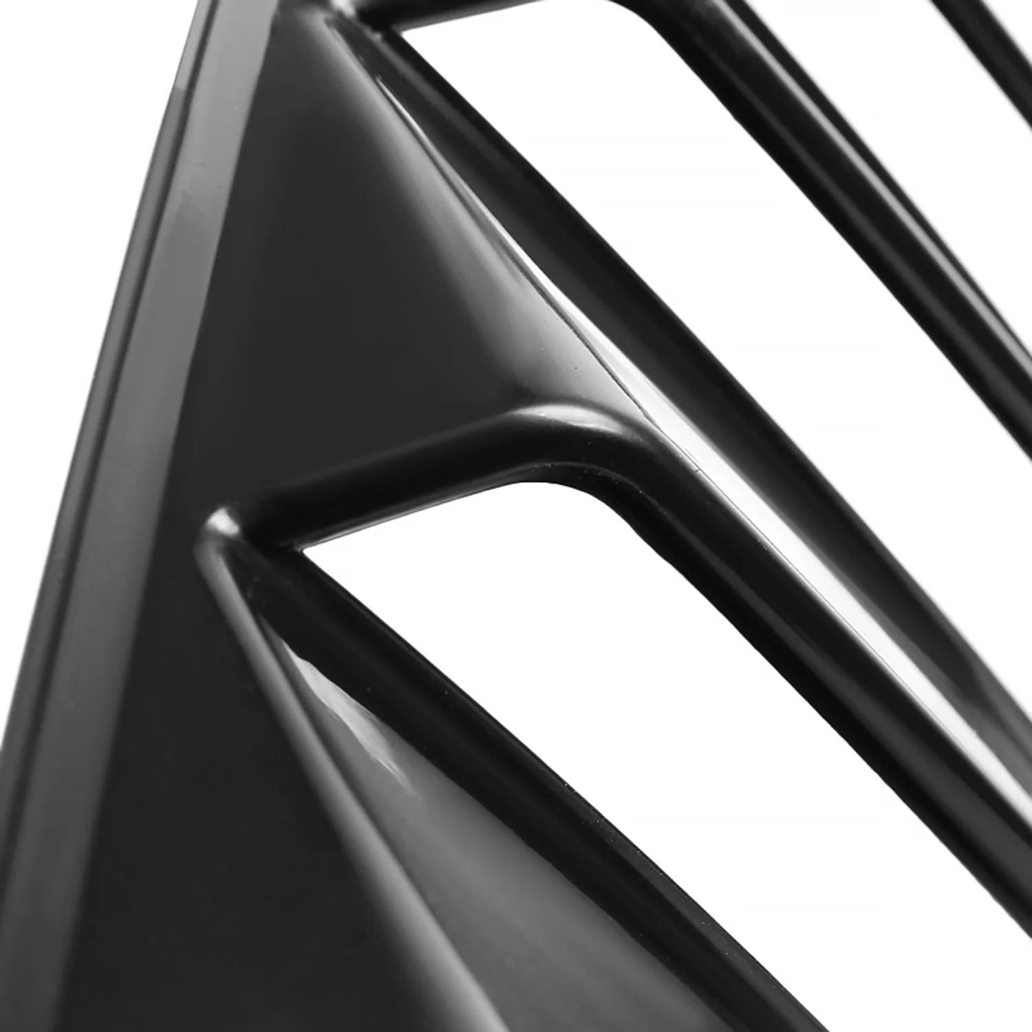 2015-2018 Ford Mustang Black ABS Quarter Side Window Louvers Vent - Image 6