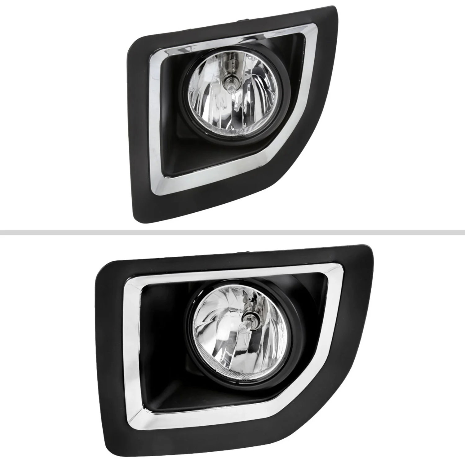 2015-2018 GMC Sierra 2500HD/3500HD PS24W Fog Lights Kit Chrome/Clear Lens - Image 2