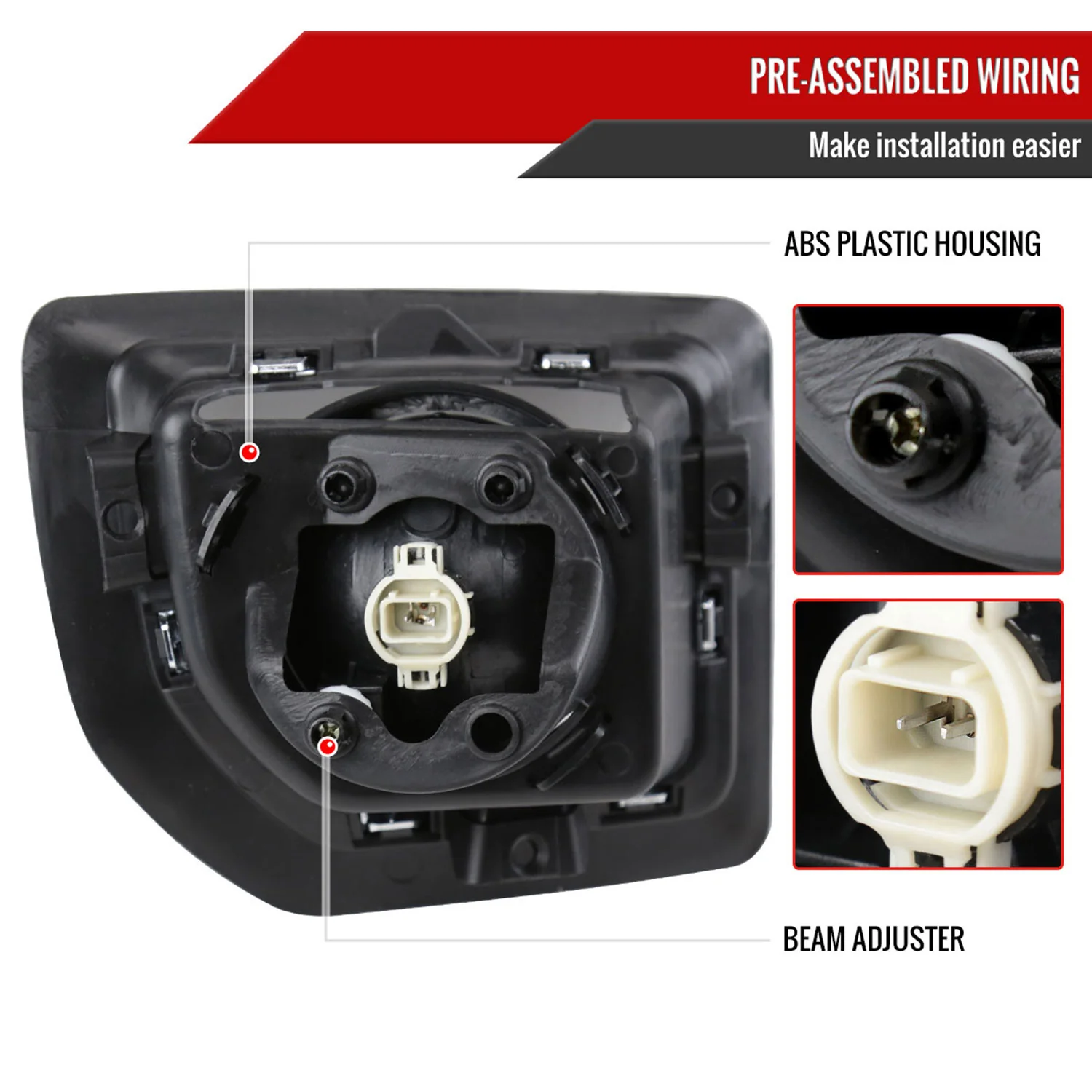 2015-2018 GMC Sierra 2500HD/3500HD PS24W Fog Lights Kit Chrome/Clear Lens - Image 7