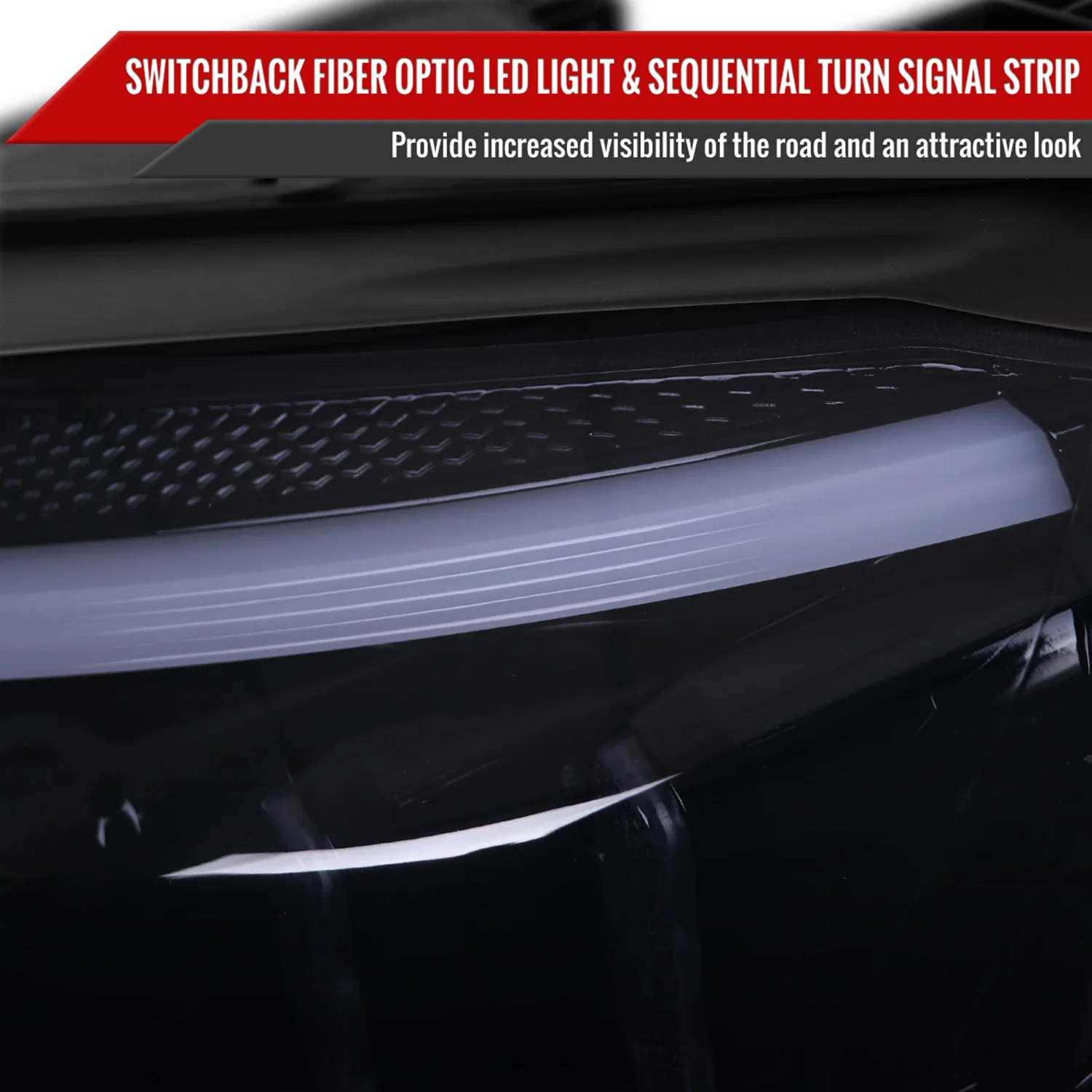 2015-2018 Mercedes-Benz C-Class W205 Signal Headlights Black/Light Smoke - Image 4