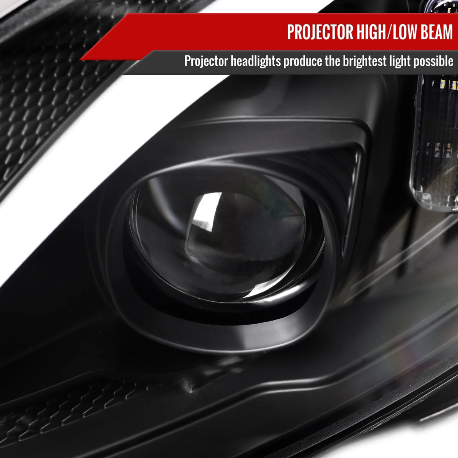 2015-2018 Mercedes-Benz C-Class W205 Turn Signal Projector Headlights Black - Image 3