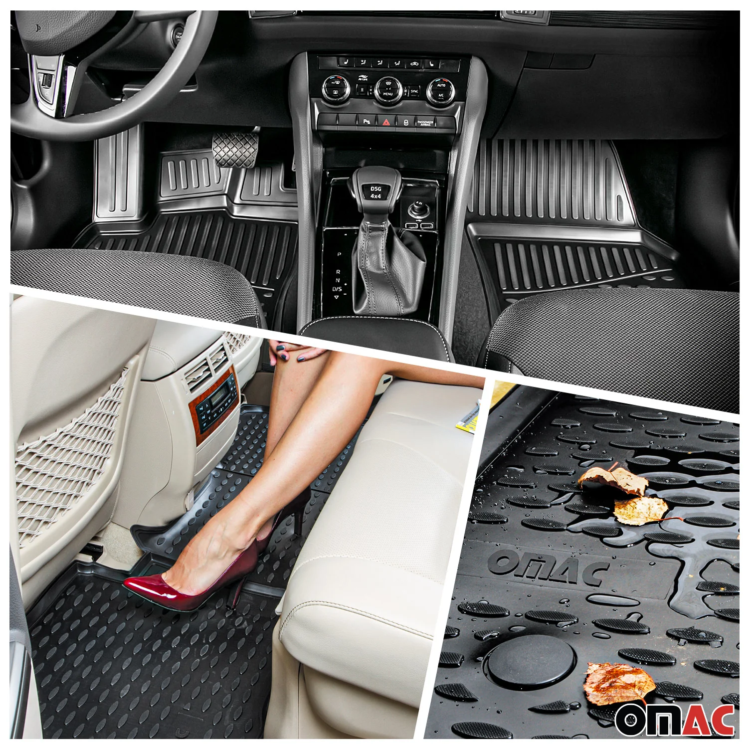 2015-2019 BMW X6 Floor Mats & Cargo Liner Full Set Black - Image 2