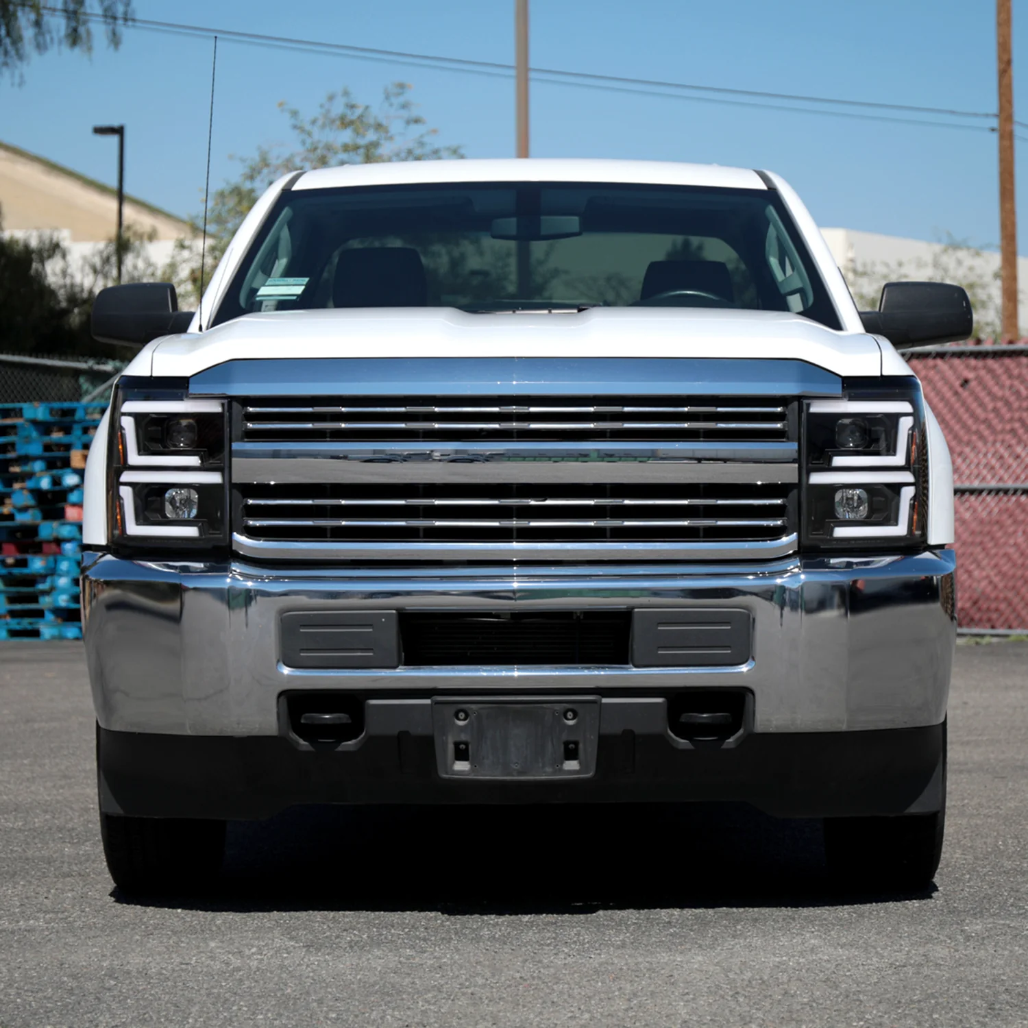 2015-2019 Chevy Silverado 2500HD/3500HD LED Projector Headlights Matte Black - Image 10
