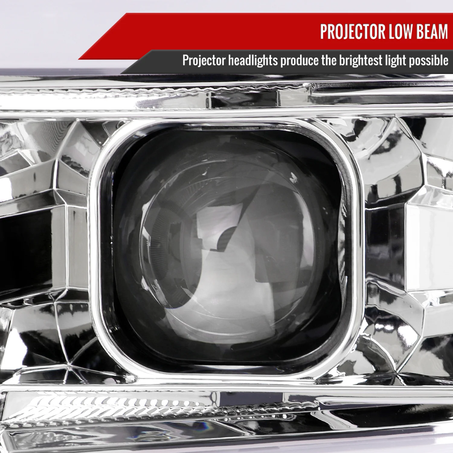 2015-2019 Chevy Silverado 2500HD/3500HD LED Signal Projector Headlights Chrome - Image 3