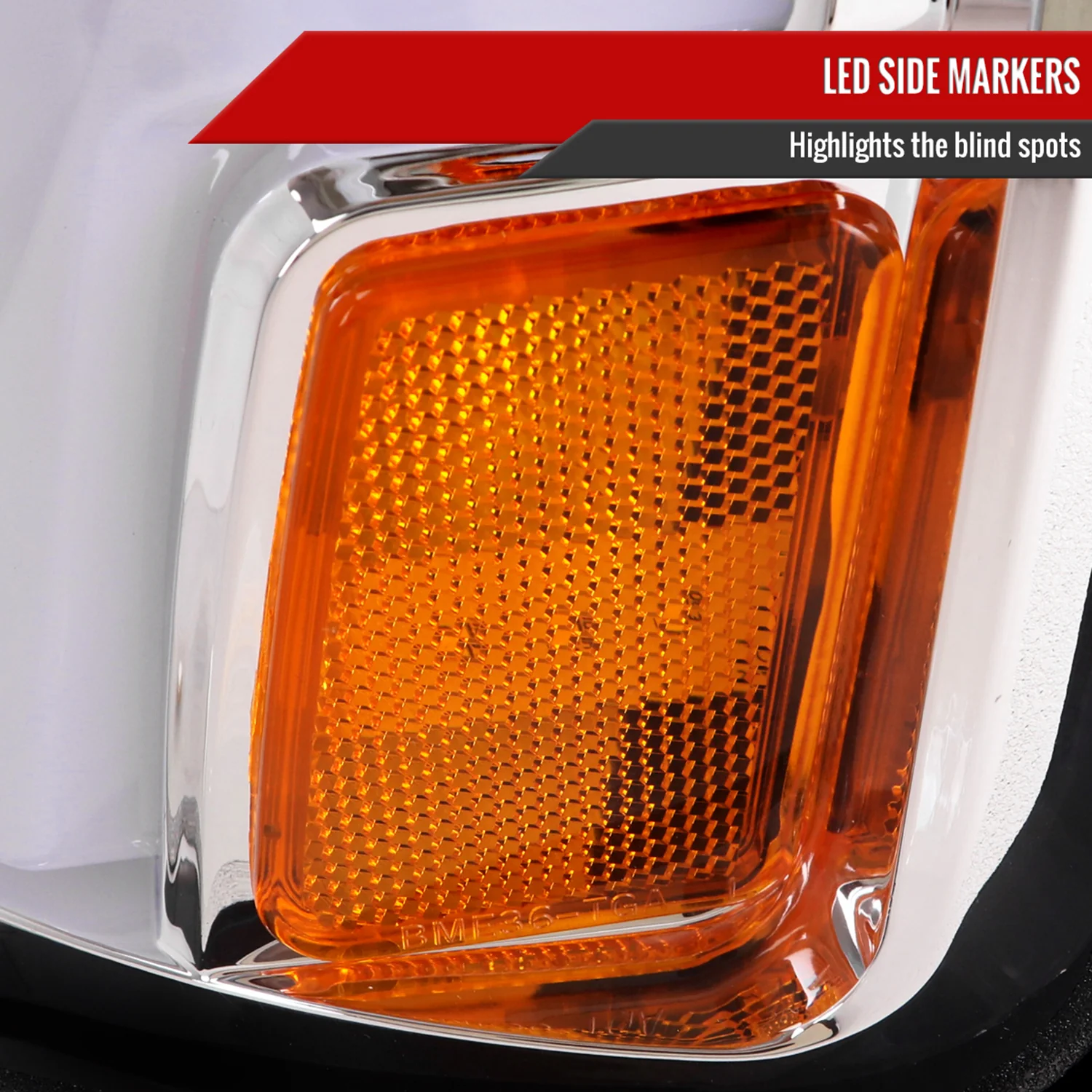 2015-2019 Chevy Silverado 2500HD/3500HD LED Signal Projector Headlights Chrome - Image 6