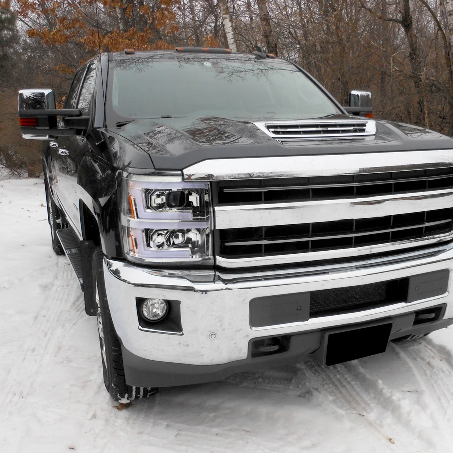 2015-2019 Chevy Silverado 2500HD/3500HD LED Signal Projector Headlights Chrome - Image 9