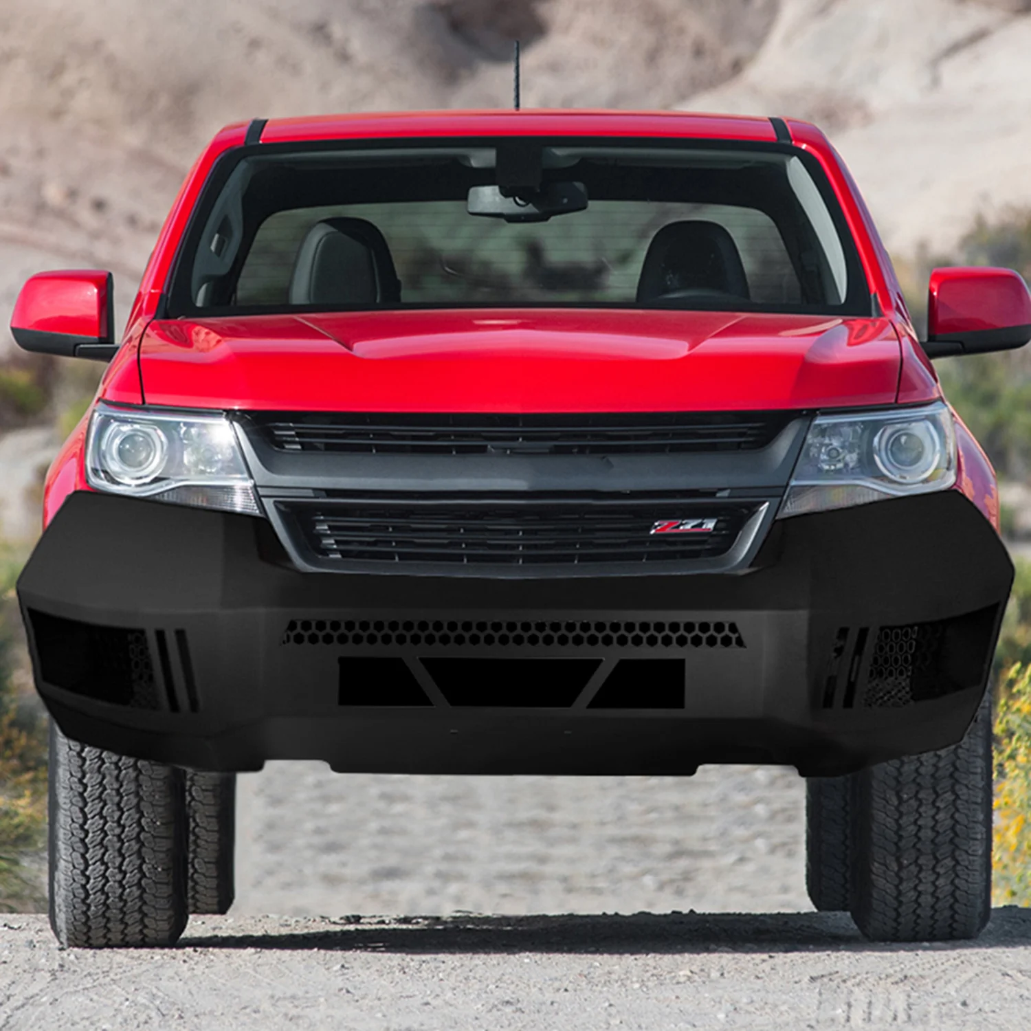 2015-2020 Chevy Colorado Black Heavy Duty Steel Front Bumper & LED Light Ports - Image 10