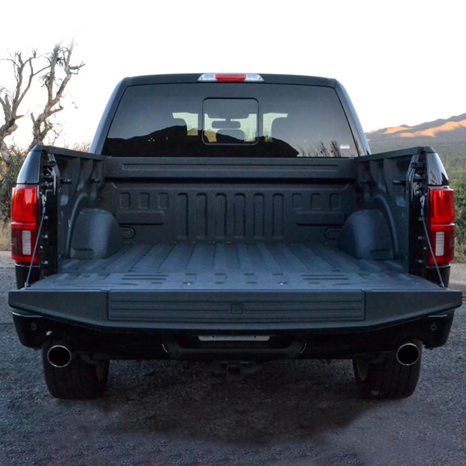 2015-2020 Ford F-150 Black Trunk Tailgate Molding Cap Top Protector Cover - Image 9