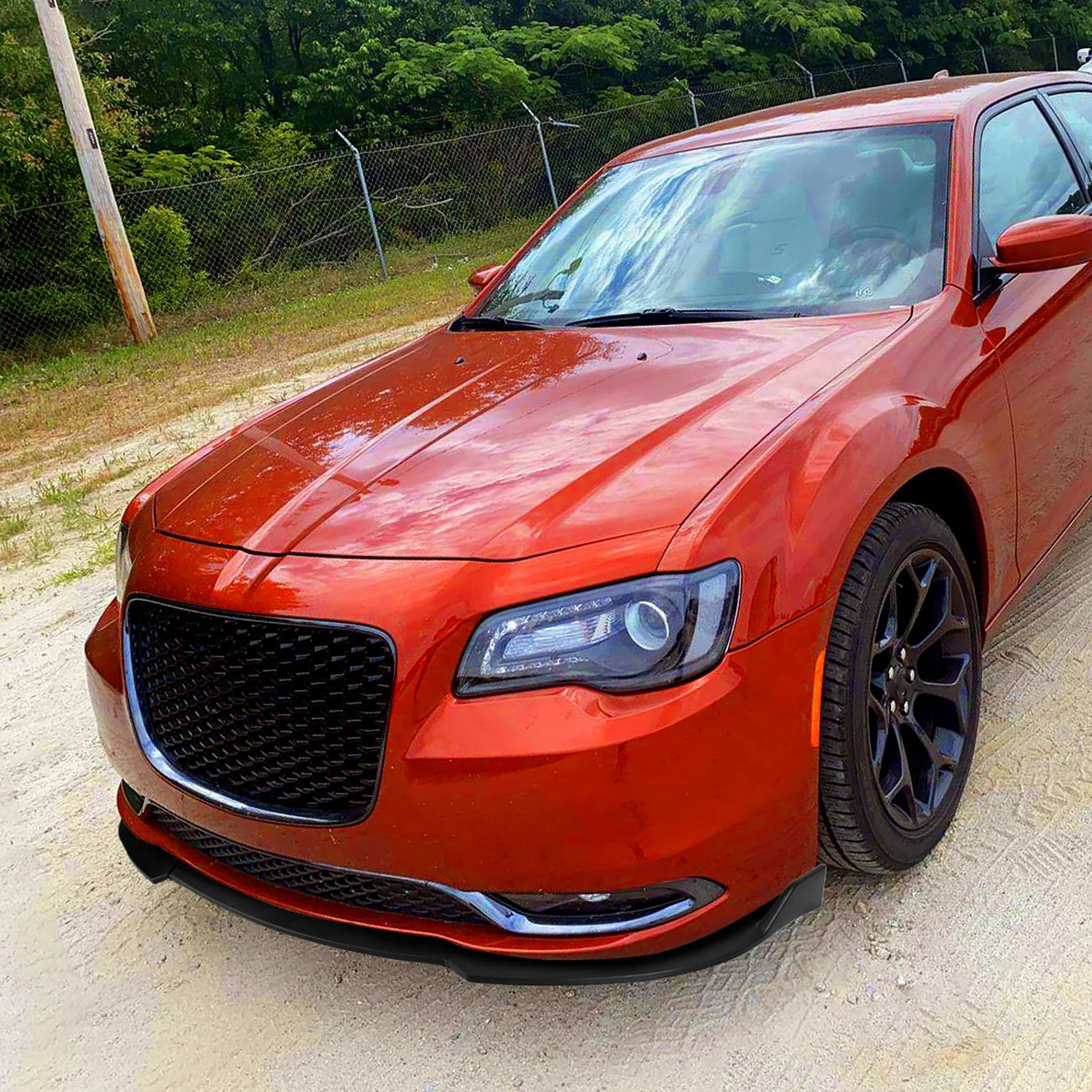 2015-2021 Chrysler 300 Matte Black 3Pcs Front Bumper Lip Splitter Kit - Image 10