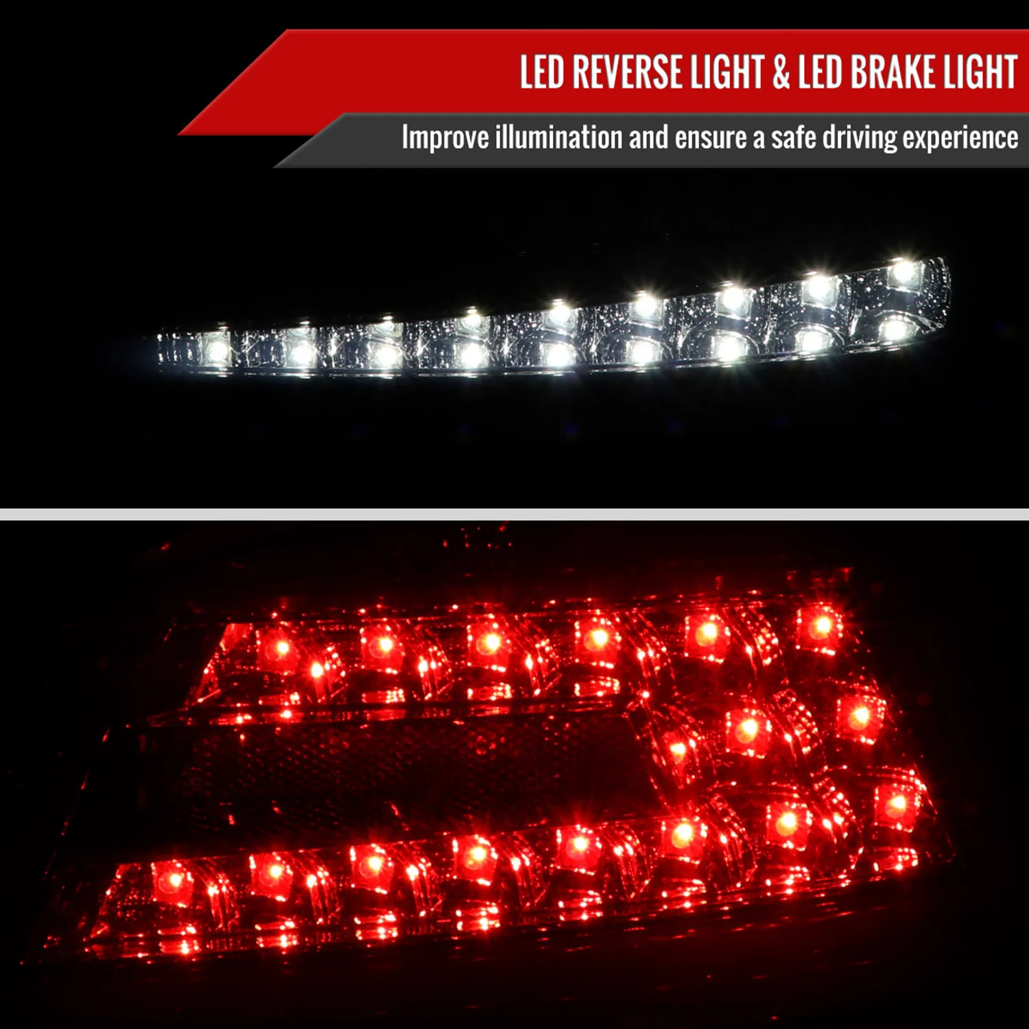 2015-2021 Subaru WRX Sequential White Bar LED Tail Lights Chrome/Smoke Lens - Image 3