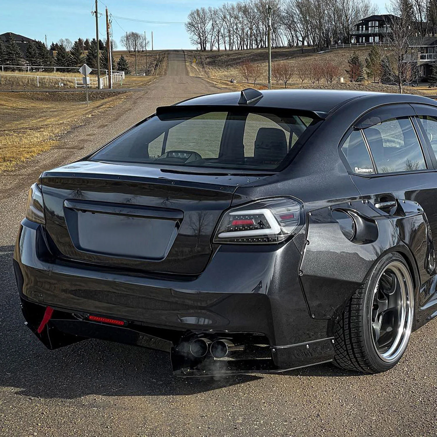 2015-2021 Subaru WRX Sequential White Bar LED Tail Lights Matte Black/Clear - Image 9