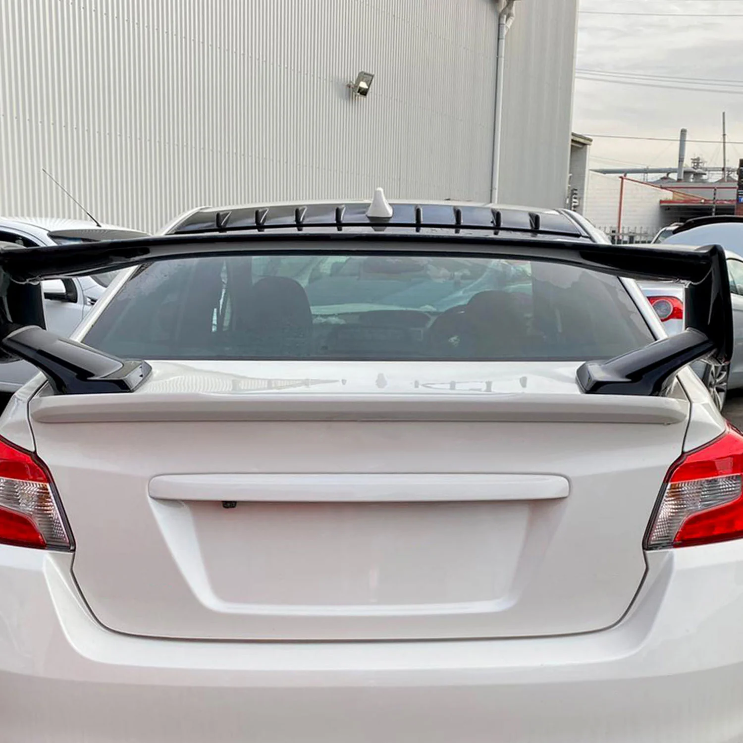 2015-2021 Subaru WRX/STI Glossy Black ABS Shark Fin Style Rear Roof Spoiler - Image 10
