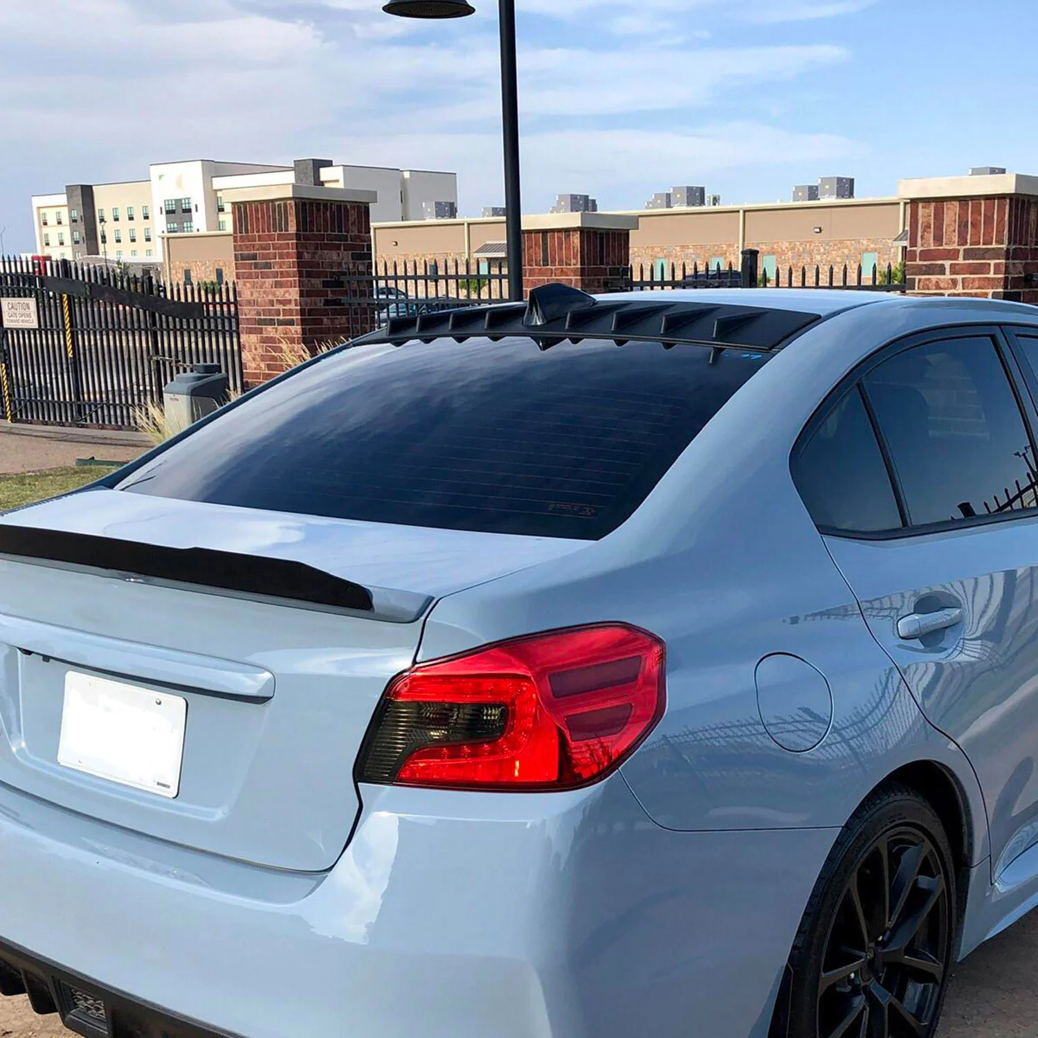 2015-2021 Subaru WRX/STI Matte Black ABS Shark Fin Style Rear Roof Spoiler - Image 9