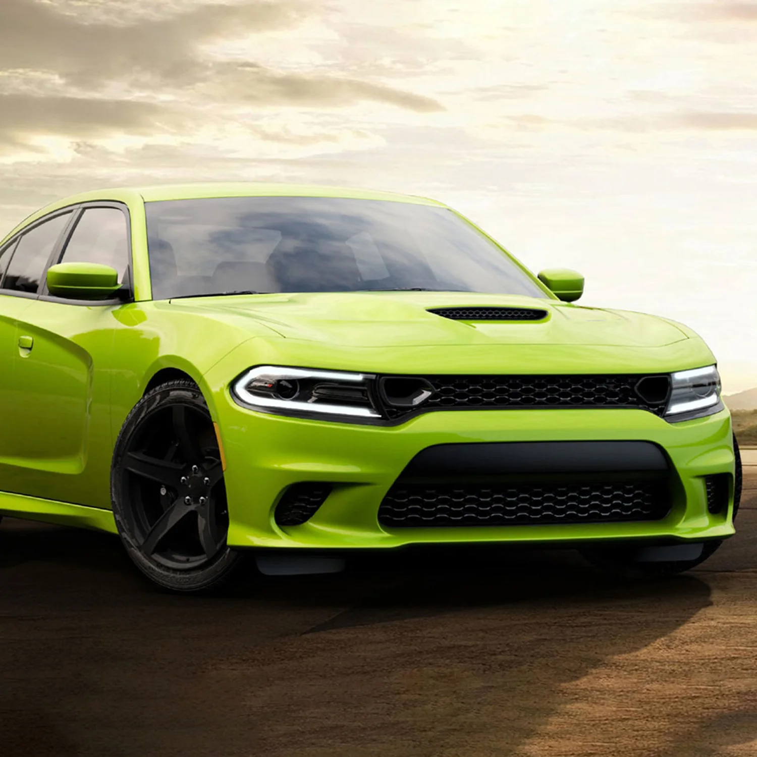 2015-2022 Dodge Charger SRT/RT/GT/ Black Dual Snorkel Front Upper Grille - Image 10