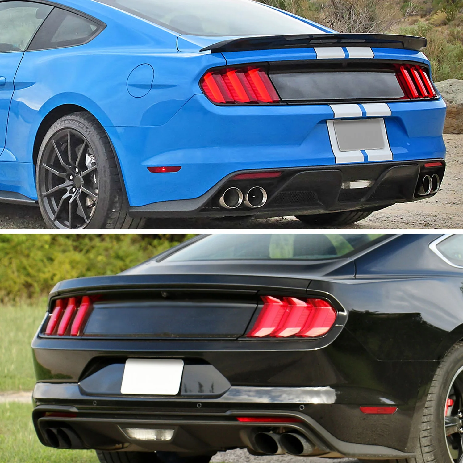2015-2022 Ford Mustang Glossy Black ABS Rear Trunk Decklid Panel - Image 10