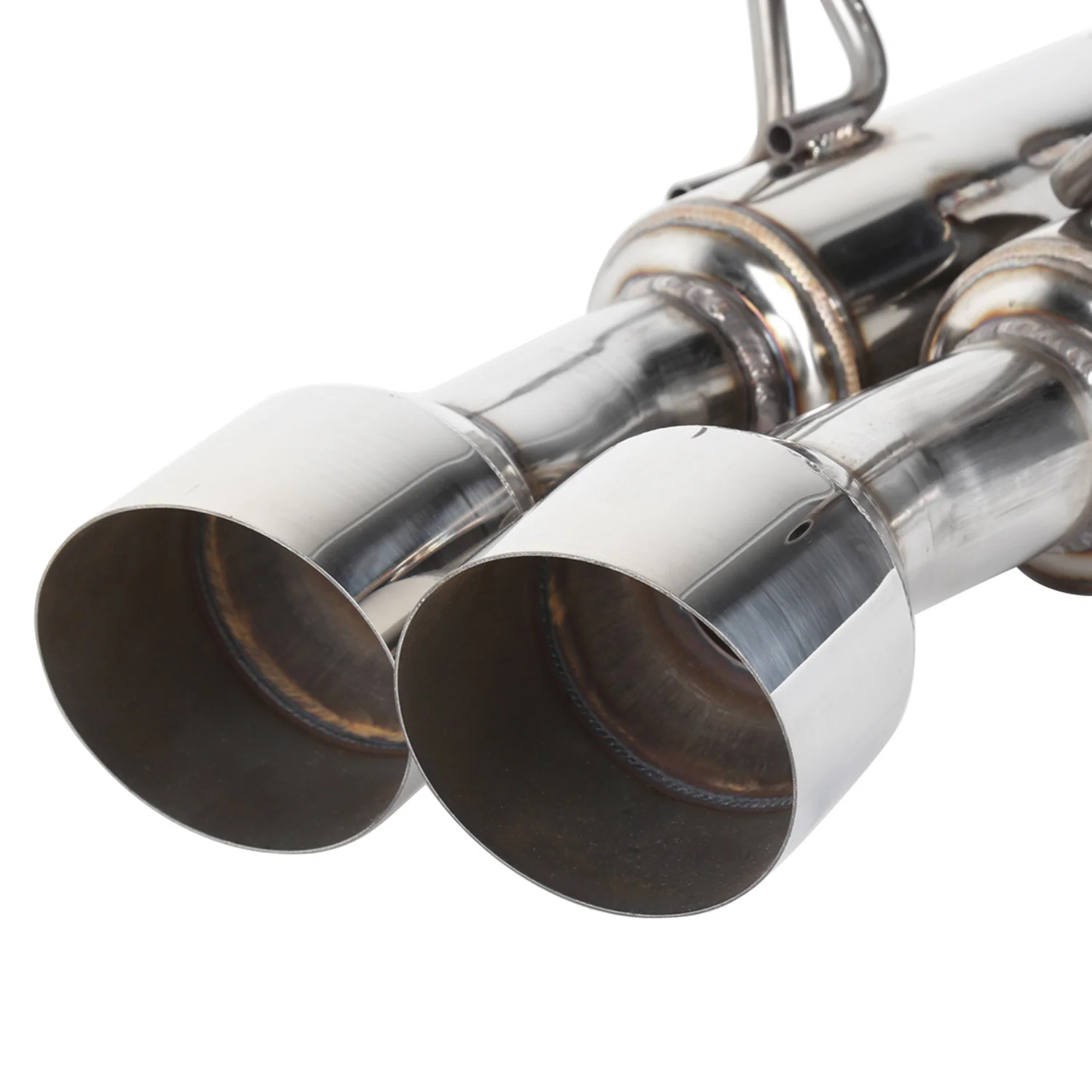 2015-2022 Subaru WRX STI 4" Quad Tip Stainless Steel Catback Exhaust System - Image 4
