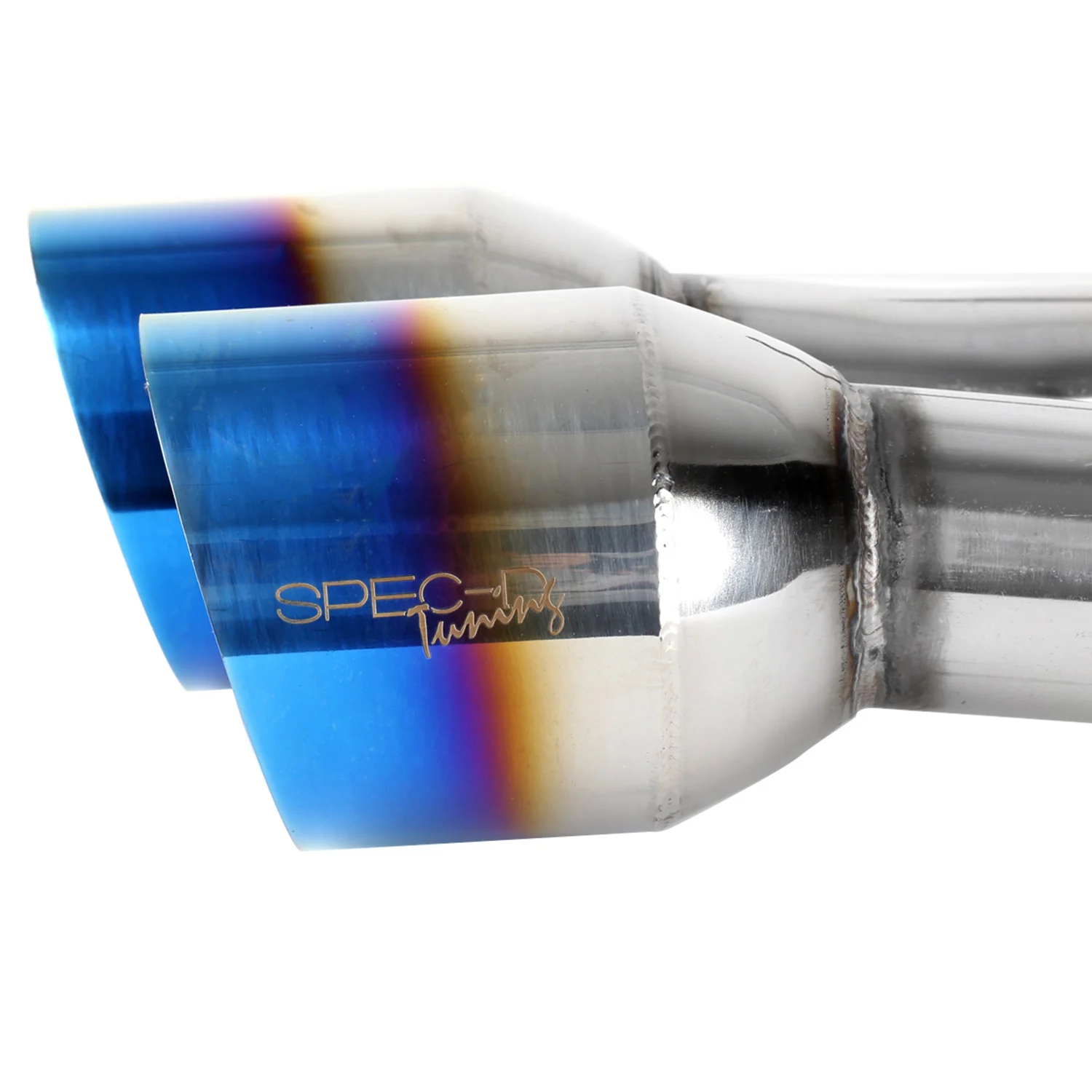 2015-2022 Subaru WRX STI 4" Quad Tip Steel Catback Exhaust System w/ Burnt Tip - Image 5