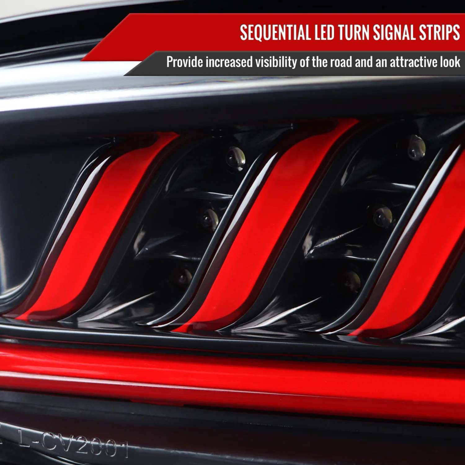 2016-2018 Chevy Camaro LED Tail Lights LED Turn Signal Lights Matt Black/Clear - Image 4
