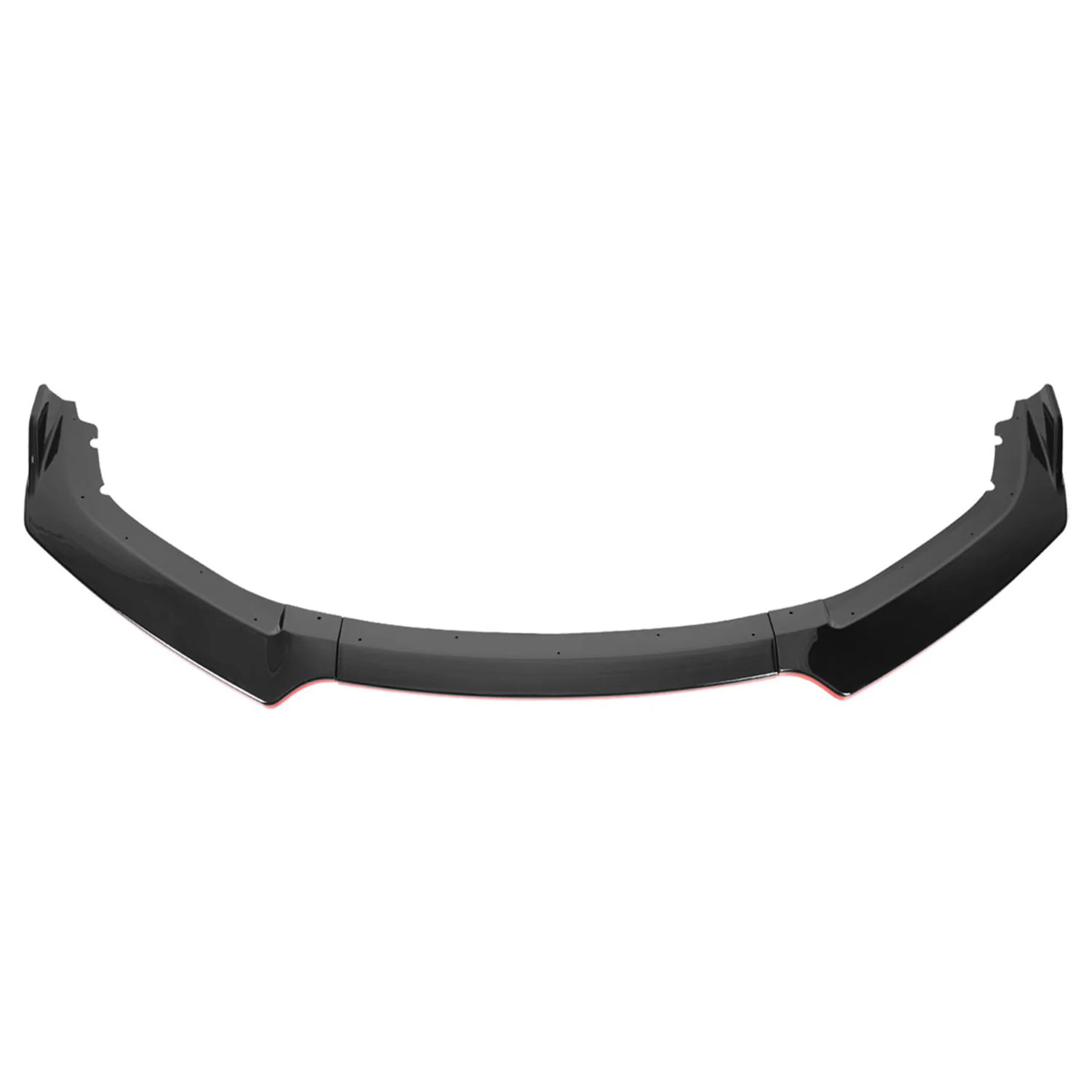 2016-2018 Honda Civic Sedan Black/Red Trim Front Bumper Lip Splitter Kit - Image 7