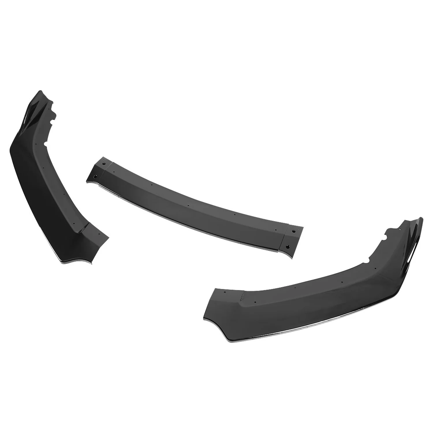 2016-2018 Honda Civic Sedan Glossy Black Polypropylene 3Pcs Bumper Lip - Image 6