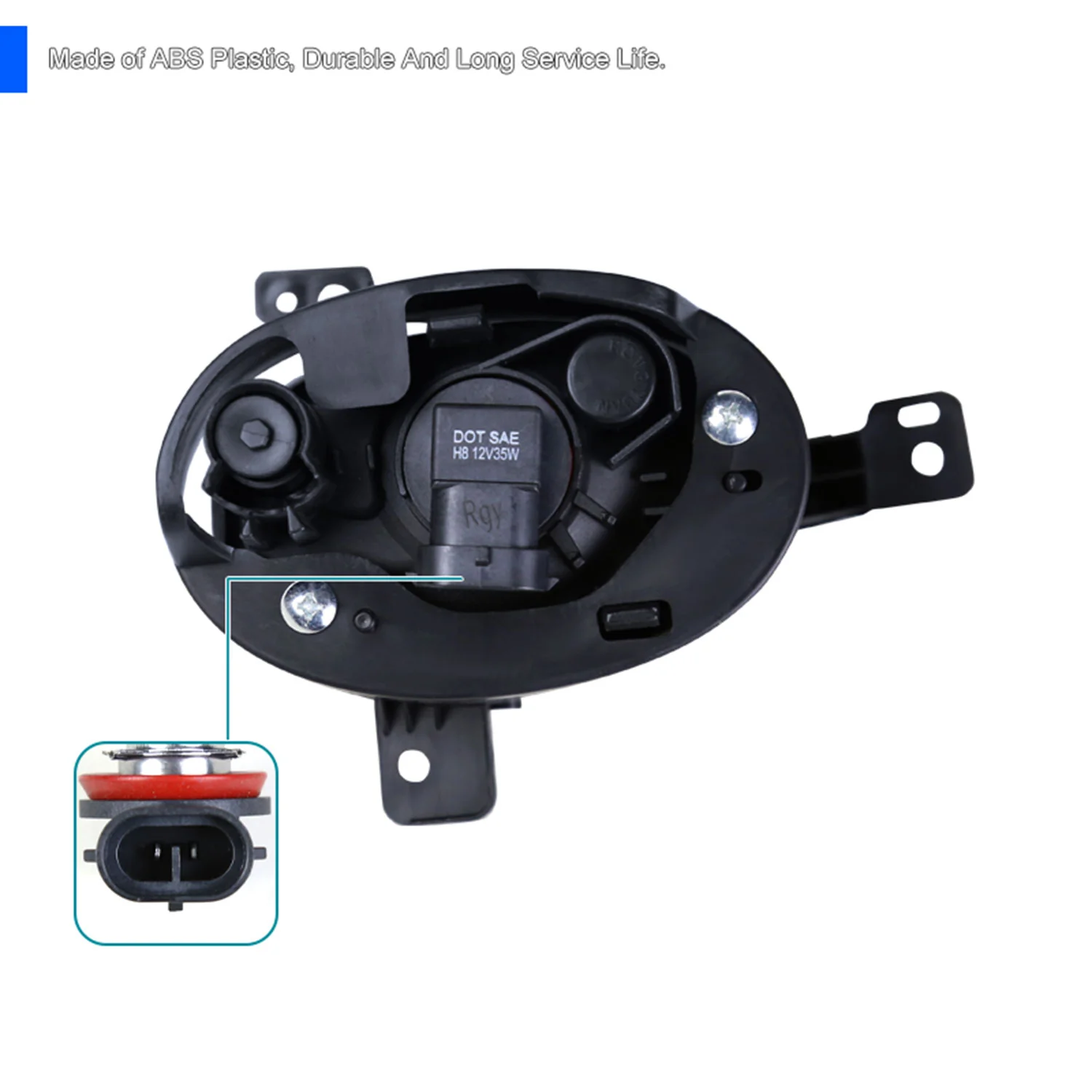 2016-2018 Honda HR-V/Vezel 12V/35W H8 Fog Lights Kit Black Bezels Chrome/Clear - Image 3