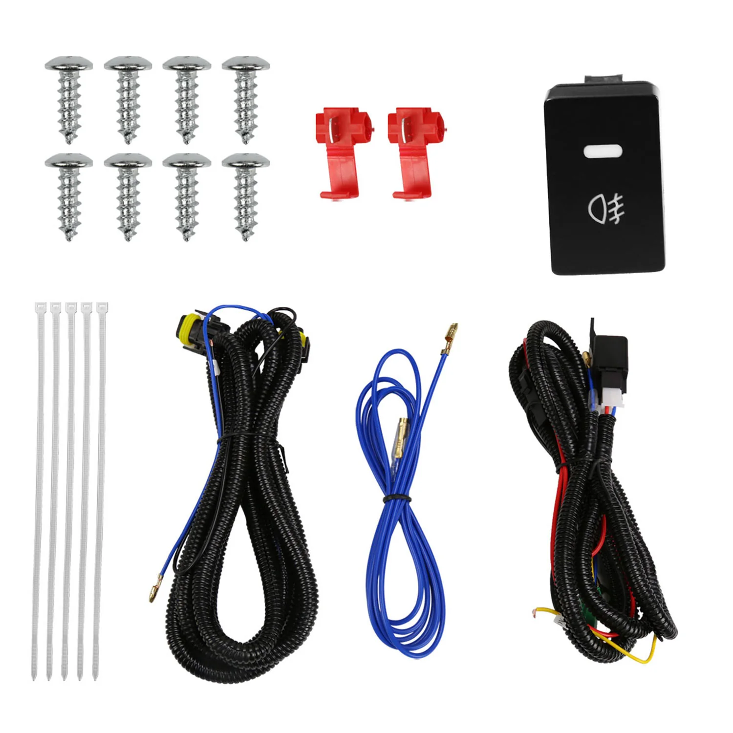 2016-2018 Honda HR-V/Vezel H8 Fog Lights Kit Switch & Wiring Harness Chrome - Image 7