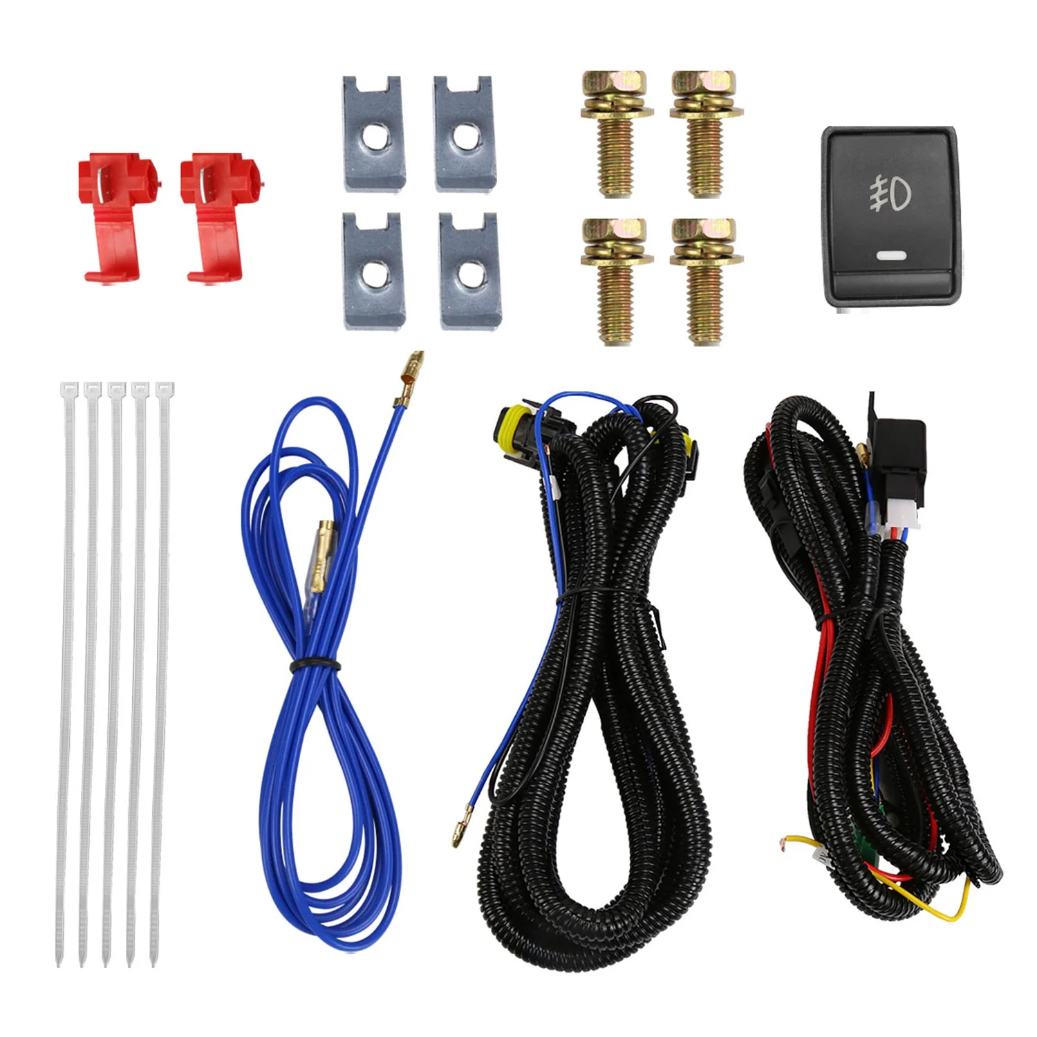2016-2018 Nissan Altima H11 Fog Lights Kit Switch & Wiring Harness Chrome - Image 7