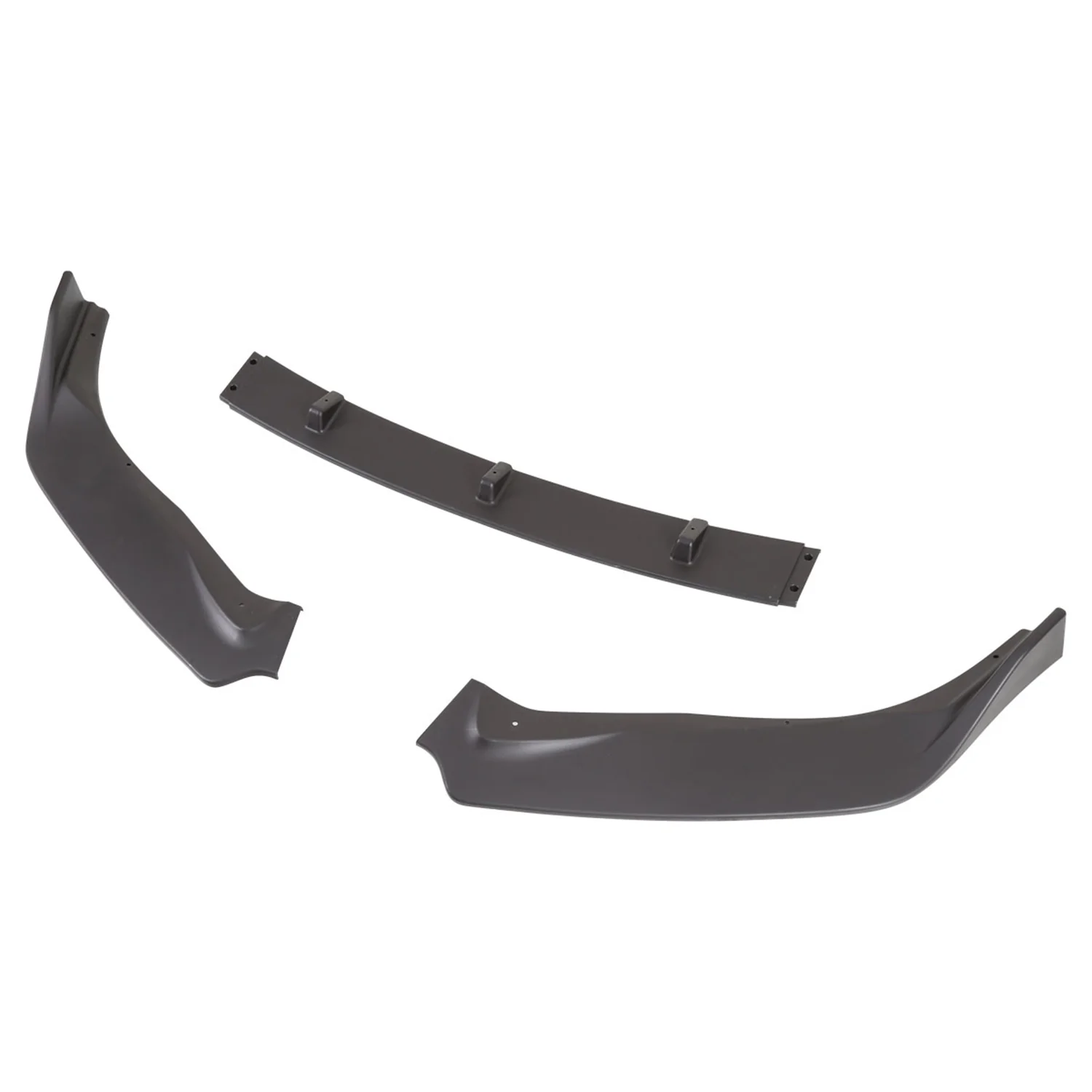2016-2019 Nissan Sentra Matte Black Polypropylene 3Pcs Bumper Lip Spoiler - Image 6