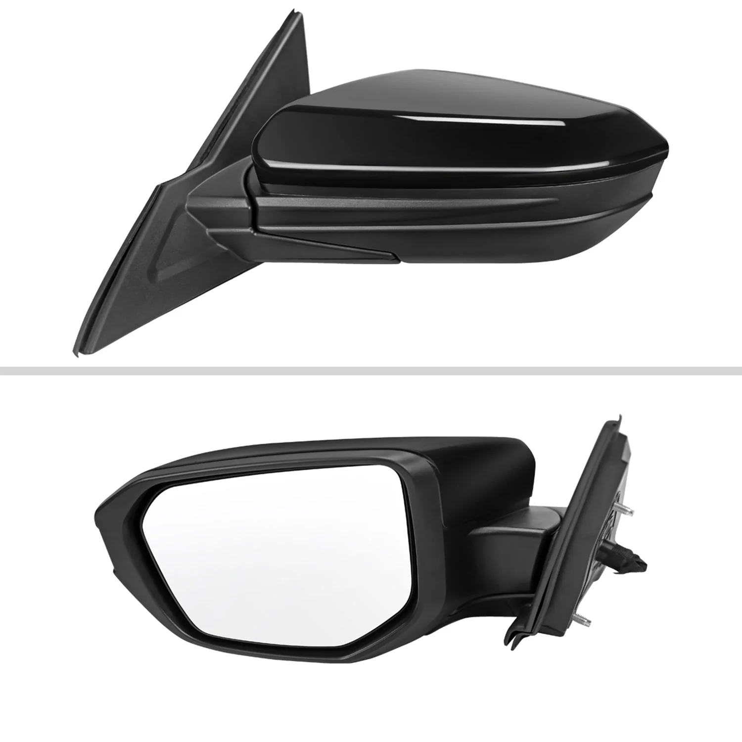 2016-2020 Honda Civic Driver/Left 3-Pin Glossy Black Adjustable Side Mirror - Image 3