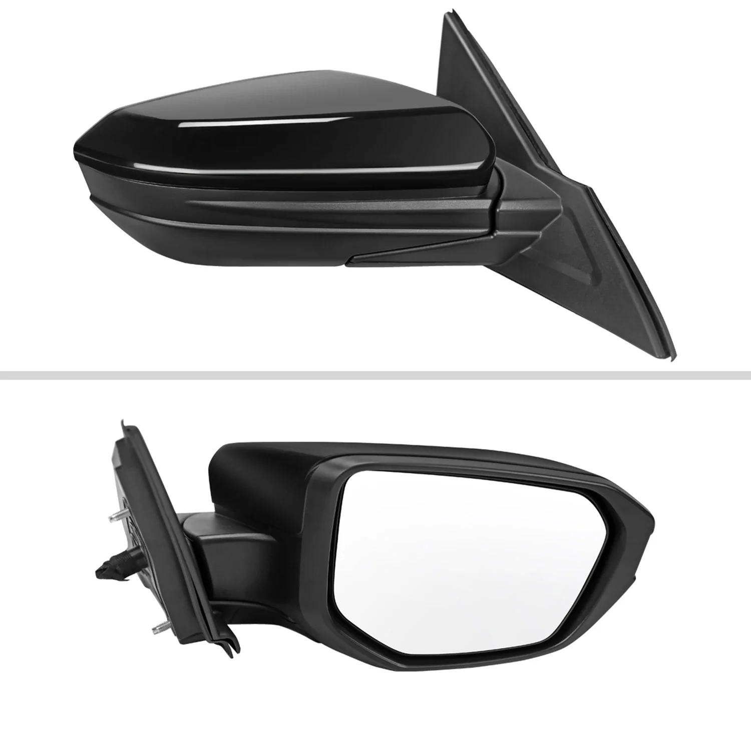 2016-2020 Honda Civic Passenger/Right 3Pin Glossy Black Adjustable Side Mirror - Image 3