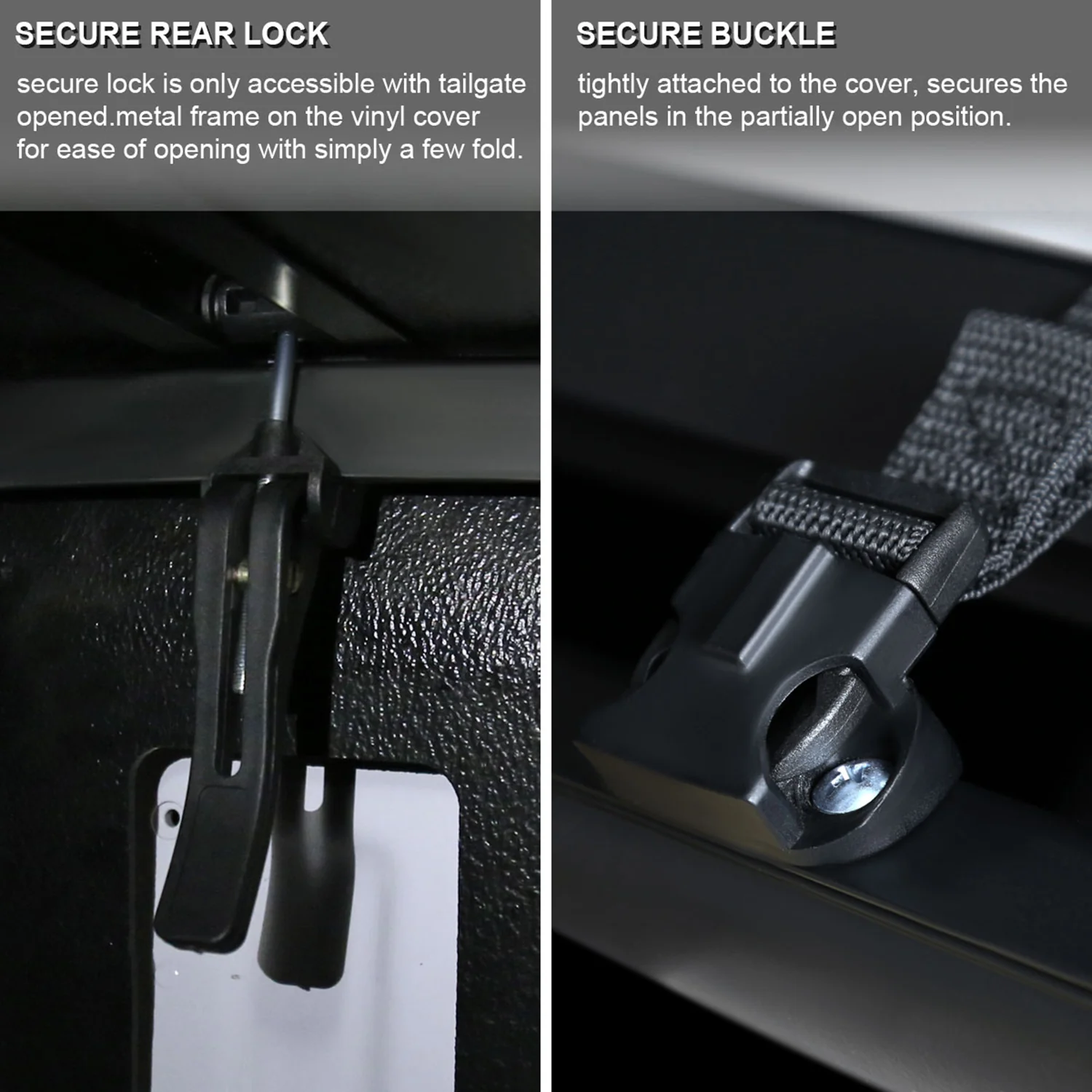 2016-2021 Nissan Titan / Titan XD 5.5' Bed Hard Quad-Fold Tonneau Cover - Image 4