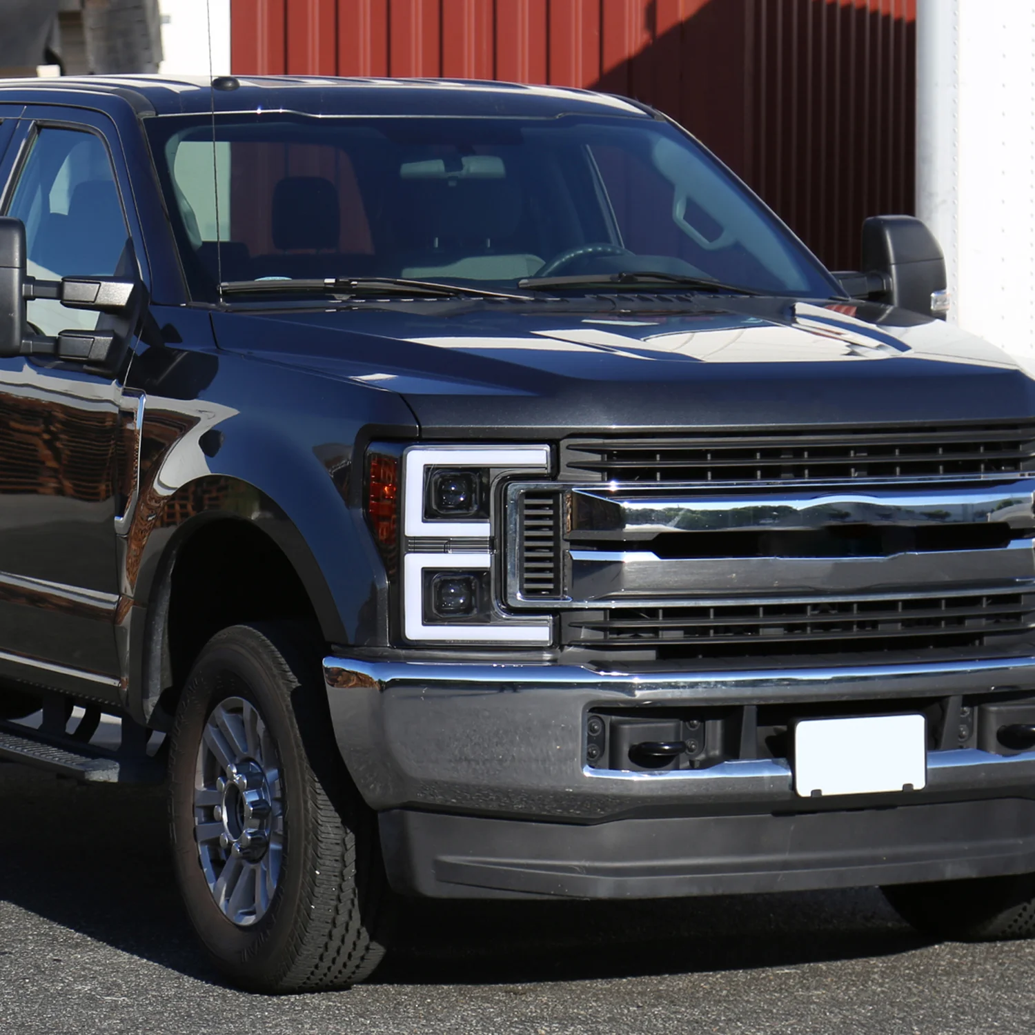 2017-2019 Ford F-250 F-350 F-450 F-550 LED C-Bar Headlights Signal Black - Image 9