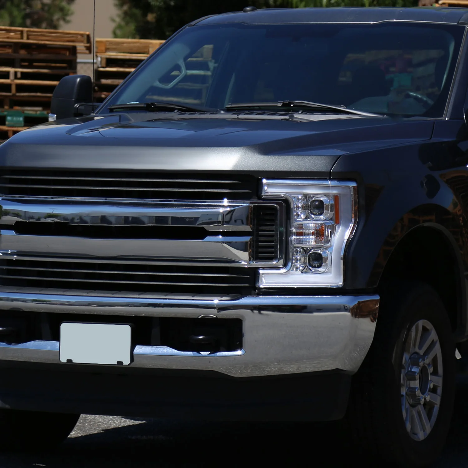 2017-2019 Ford F-250 F-350 F-450 F-550 LED C-Bar Projector Headlights Chrome - Image 9