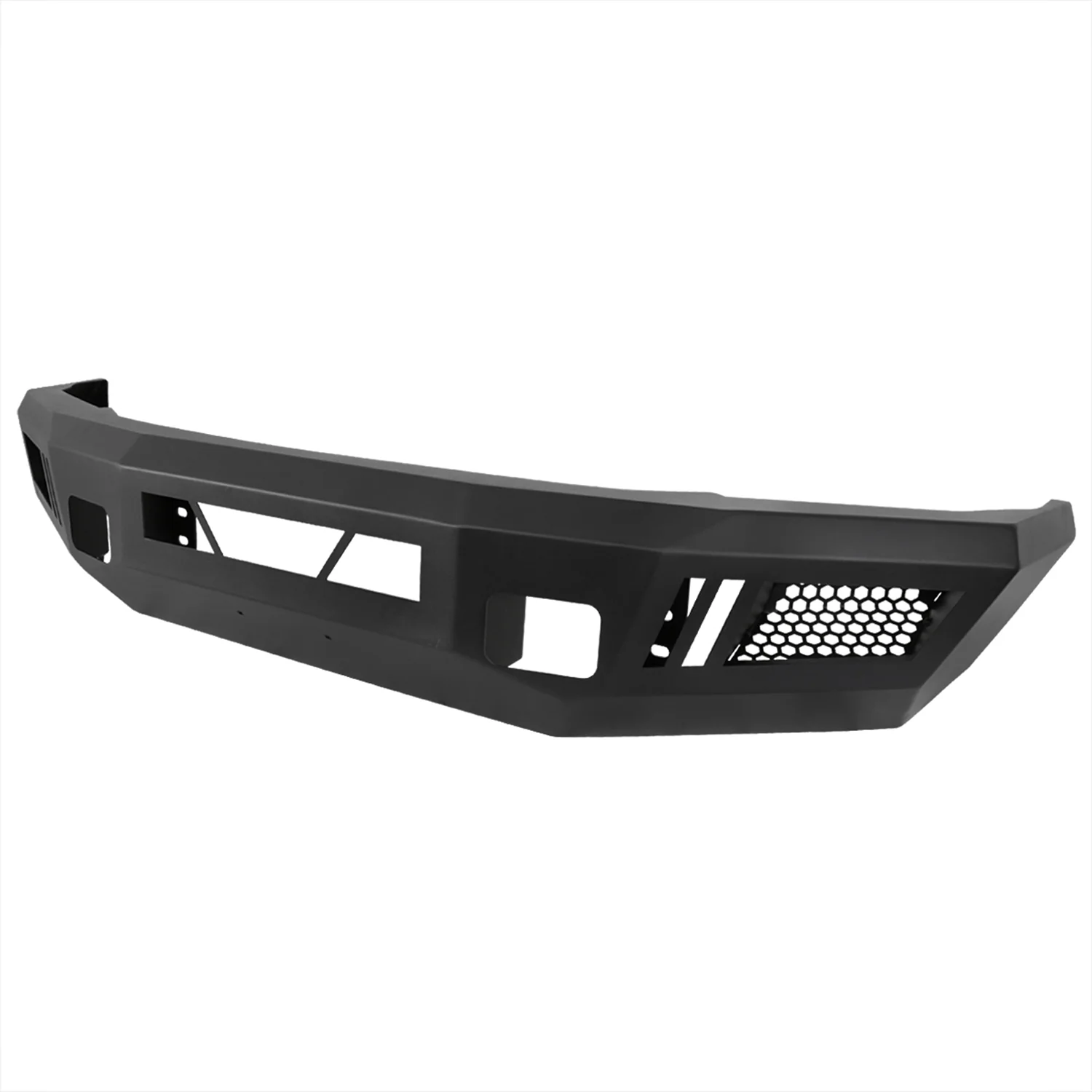 2017-2021 Ford F-250/F-350 Black Heavy Duty Steel Front Bumper LED Light Ports